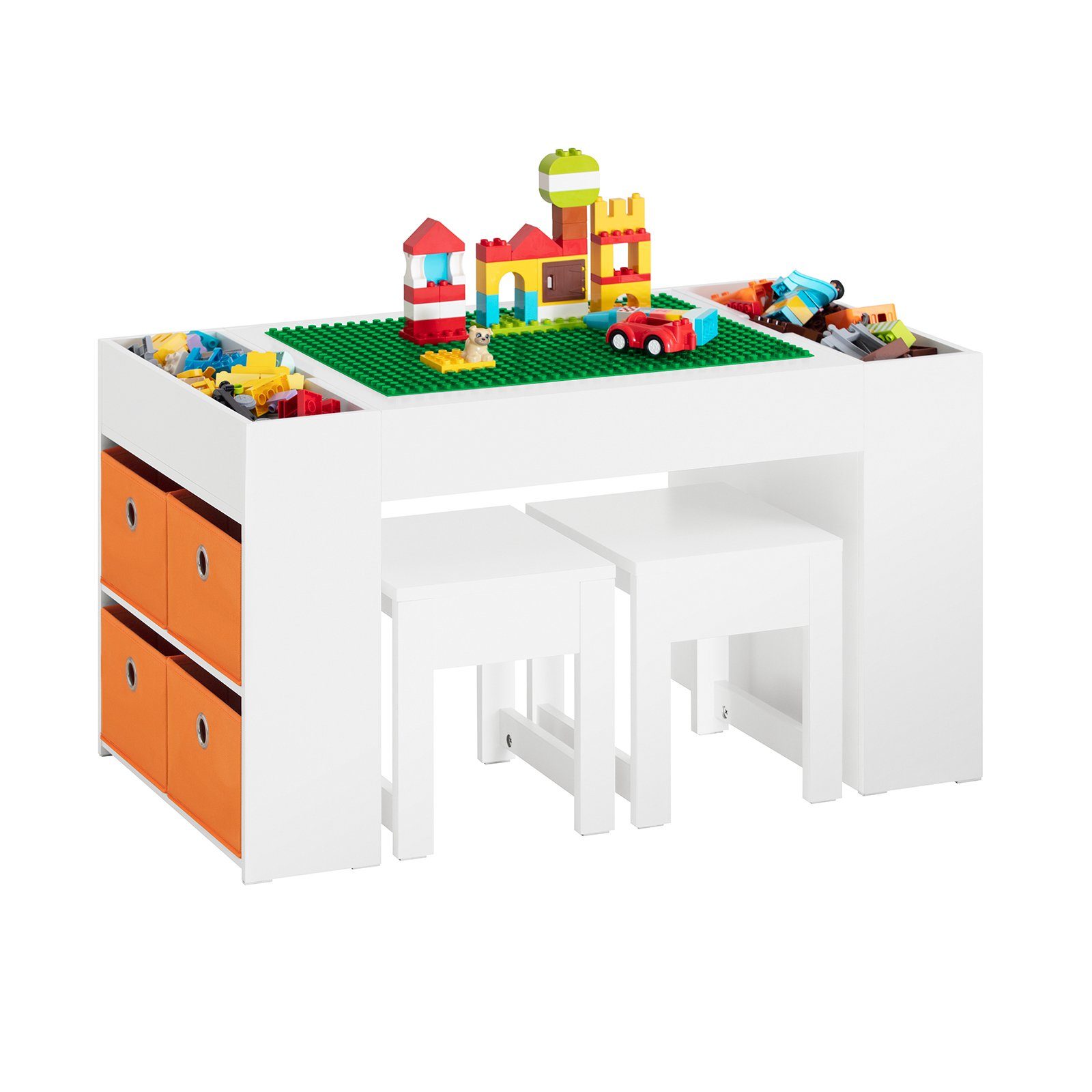 SoBuy Kindersitzgruppe KMB75, Kindertisch mit 2 Stühlen Kindersitzgruppe Spieltisch Kinder Tisch Set