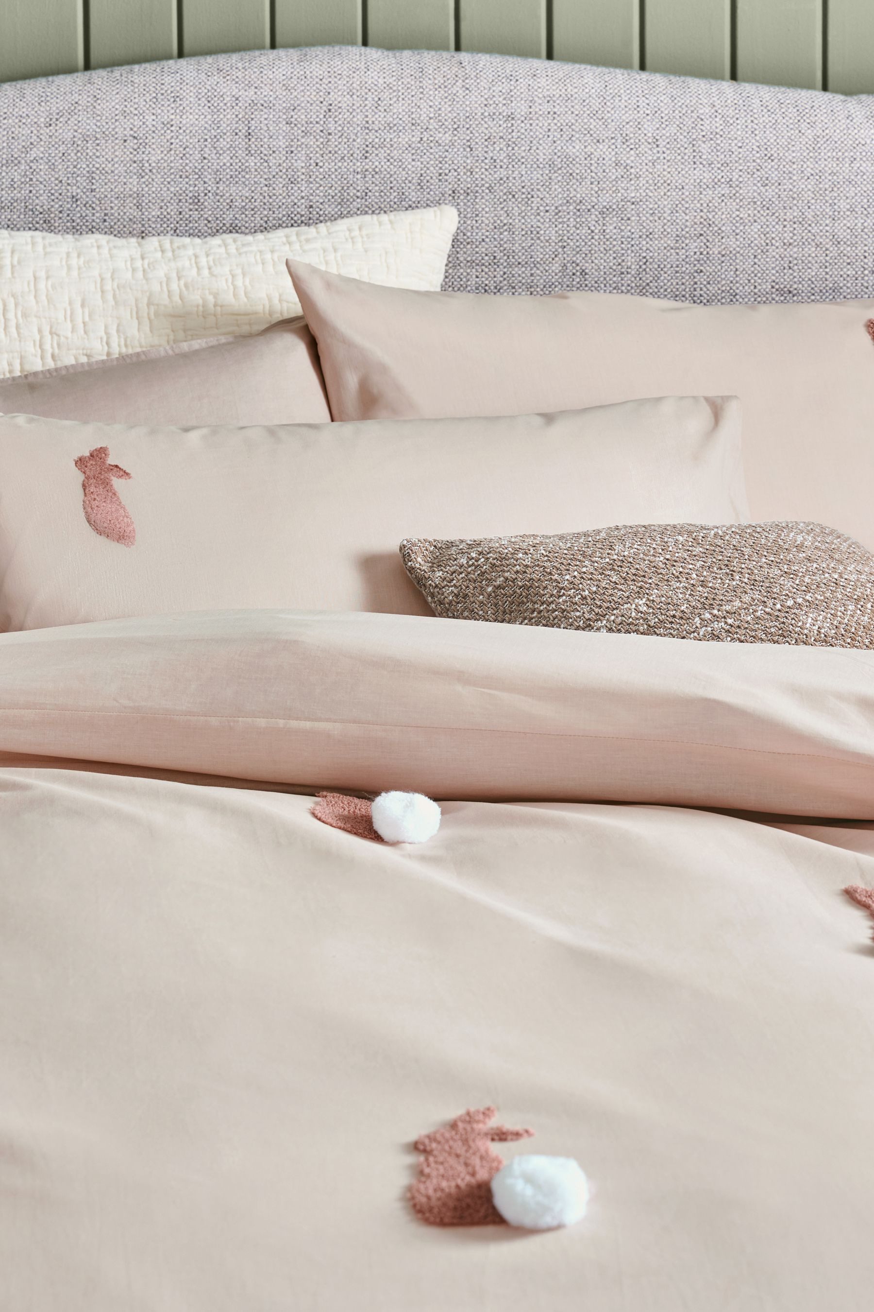 Next Bett-Set Getuftete Bettgarnitur mit Bommeln, günstig online kaufen