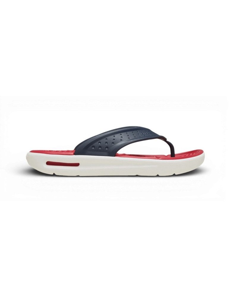 Crocs Sandale InMotion LiteRide Flip navy/rot/weiss Badeschuh günstig online kaufen