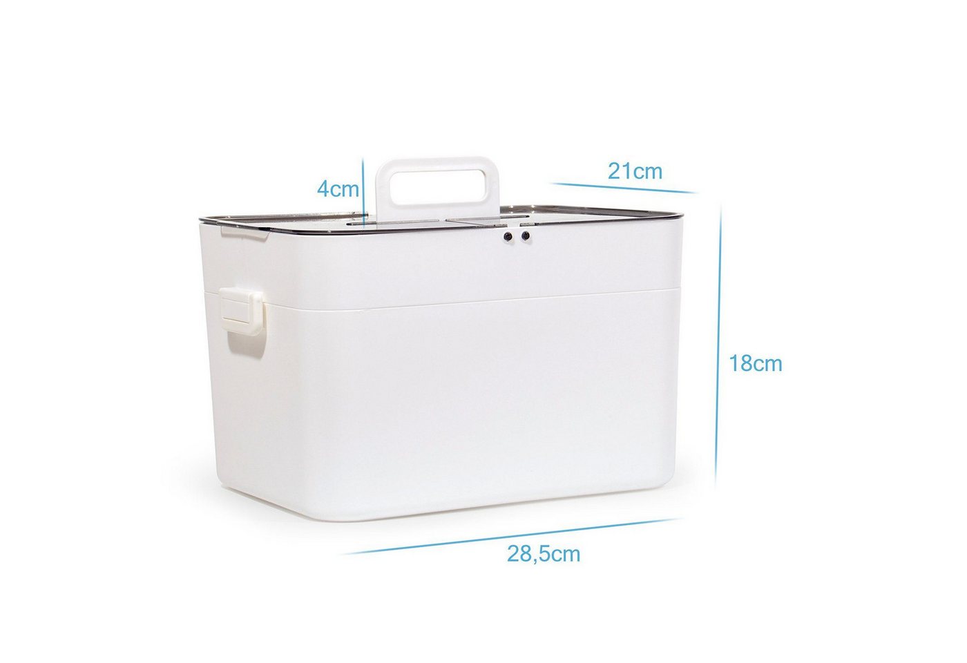 Thumbnail - Zedelmaier Aufbewahrungsbox Erste Hilfe Kasten, Hausapotheke Box, Medikamenten Aufbewahrung (YX1003), Breite 21cm