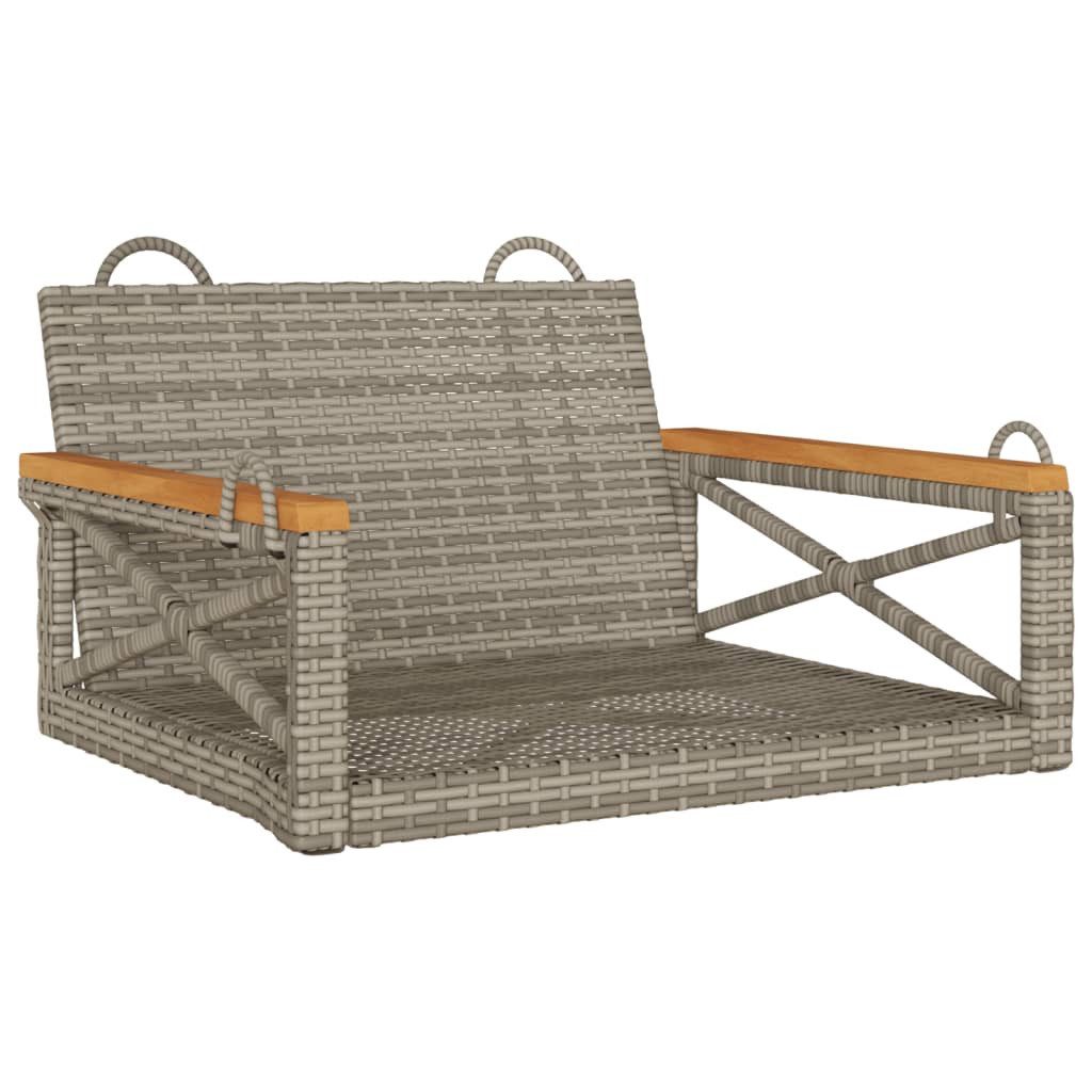 vidaXL Gartenbank Подвесноые стулья Grau 63x62x40 cm Poly Rattan (1-St)