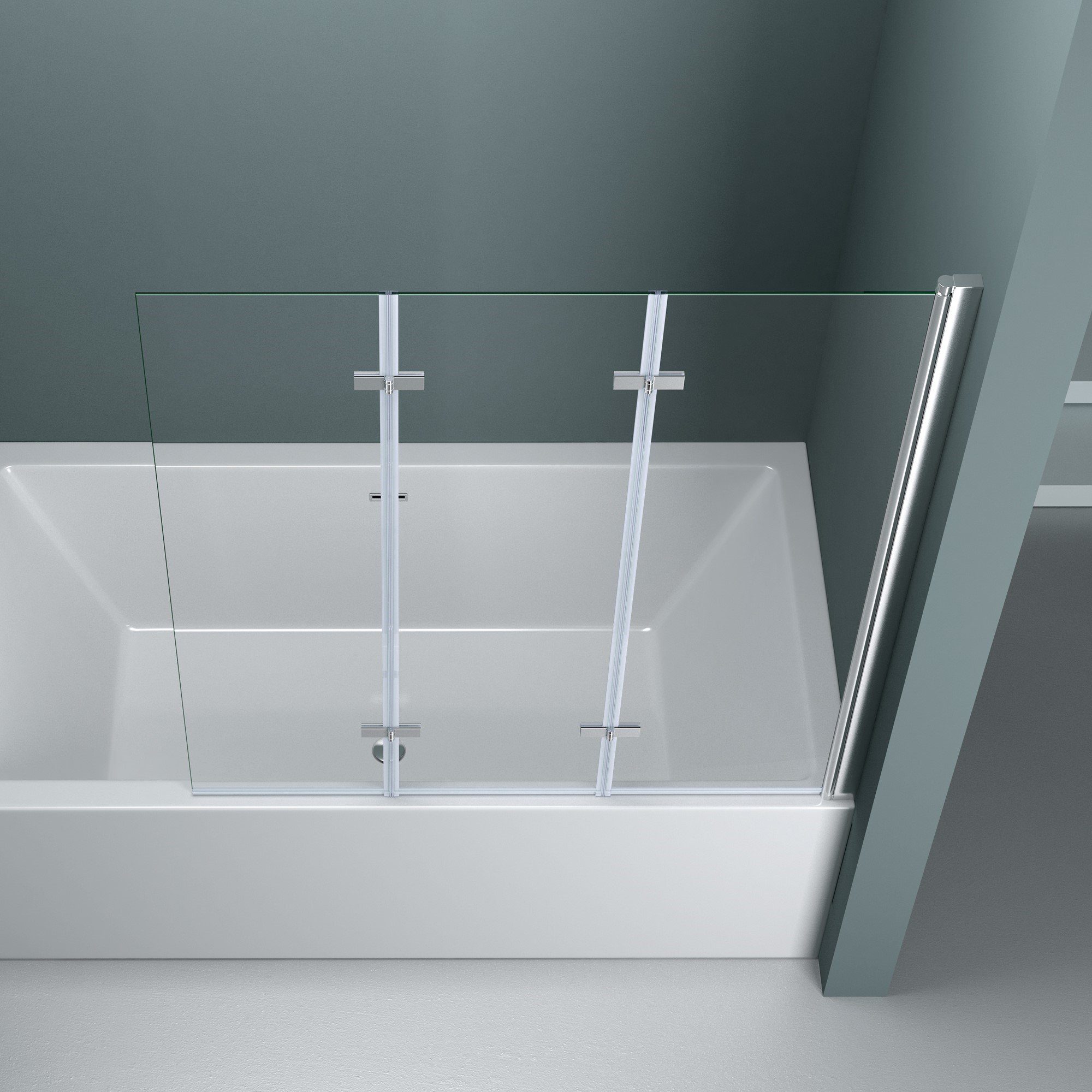 doporro Duschwand für Badewanne Badewannenaufsatz inkl. günstig online kaufen