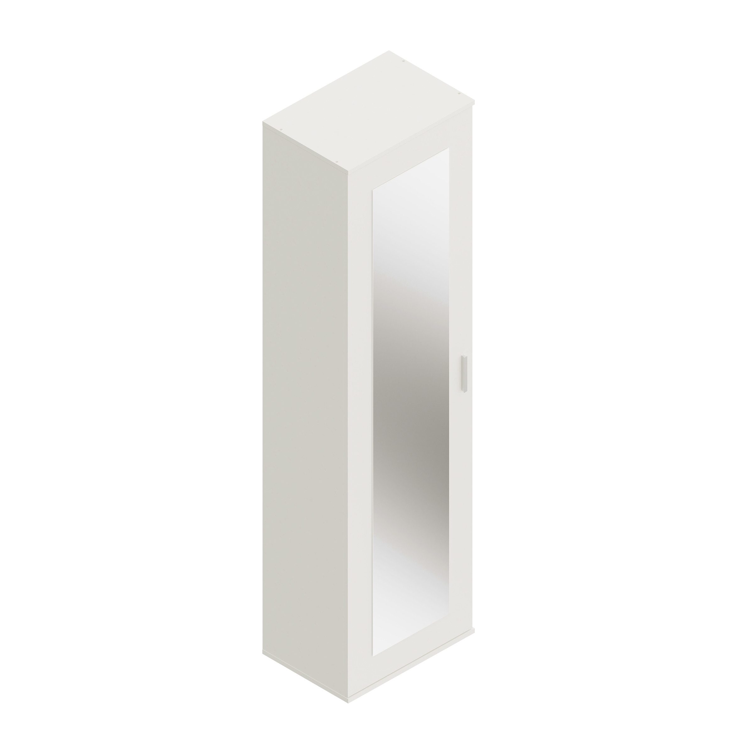 PREISBRECHER Garderobenschrank INCA 2 in weiß - 50x184x34,5cm (BxHxT)