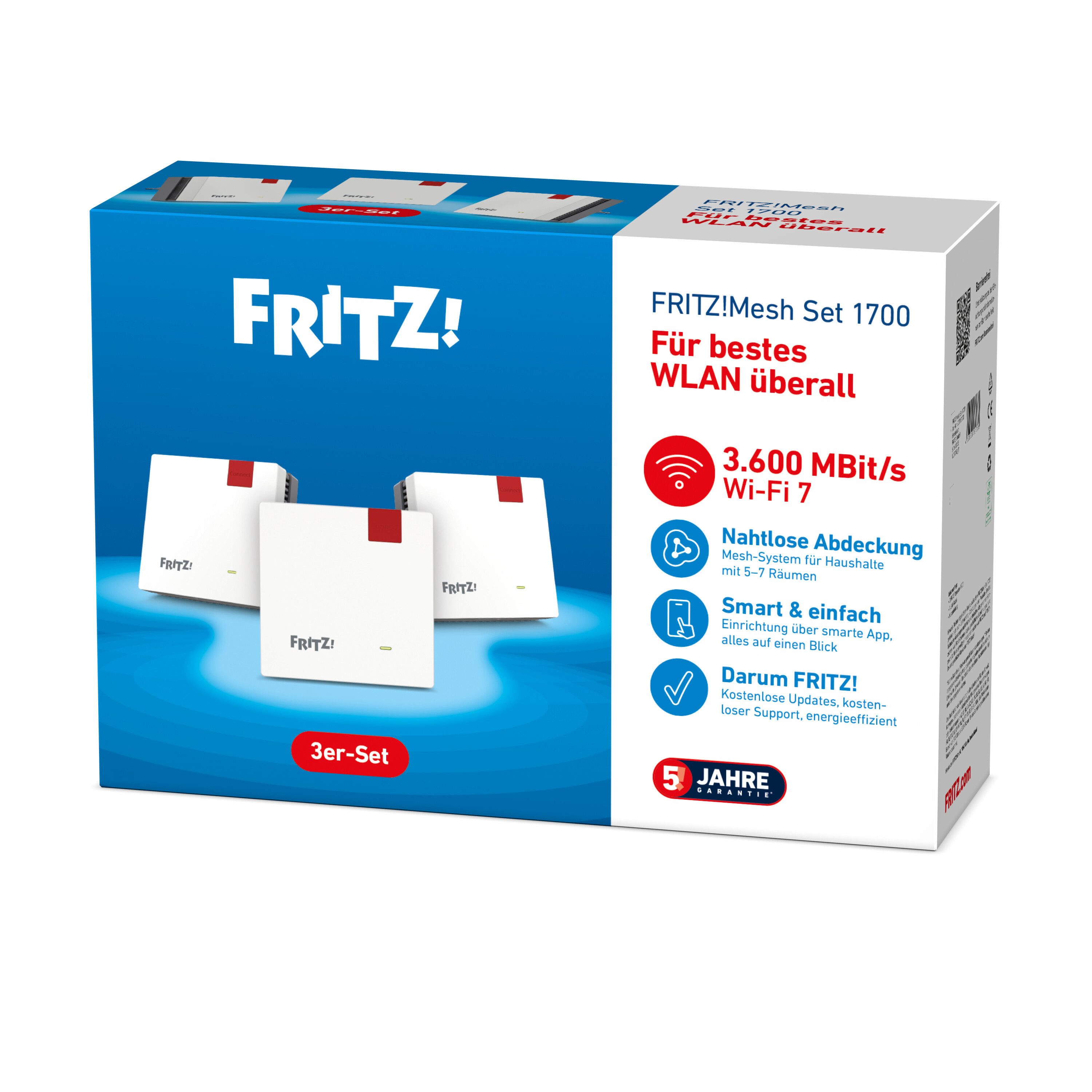 Fritz! FRITZ!Mesh Set 1700 3er-Set WLAN-Repeater