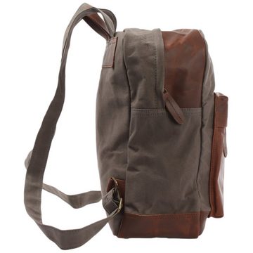 LECONI Freizeitrucksack Lederrucksack Sportrucksack Leder Canvas LE1015