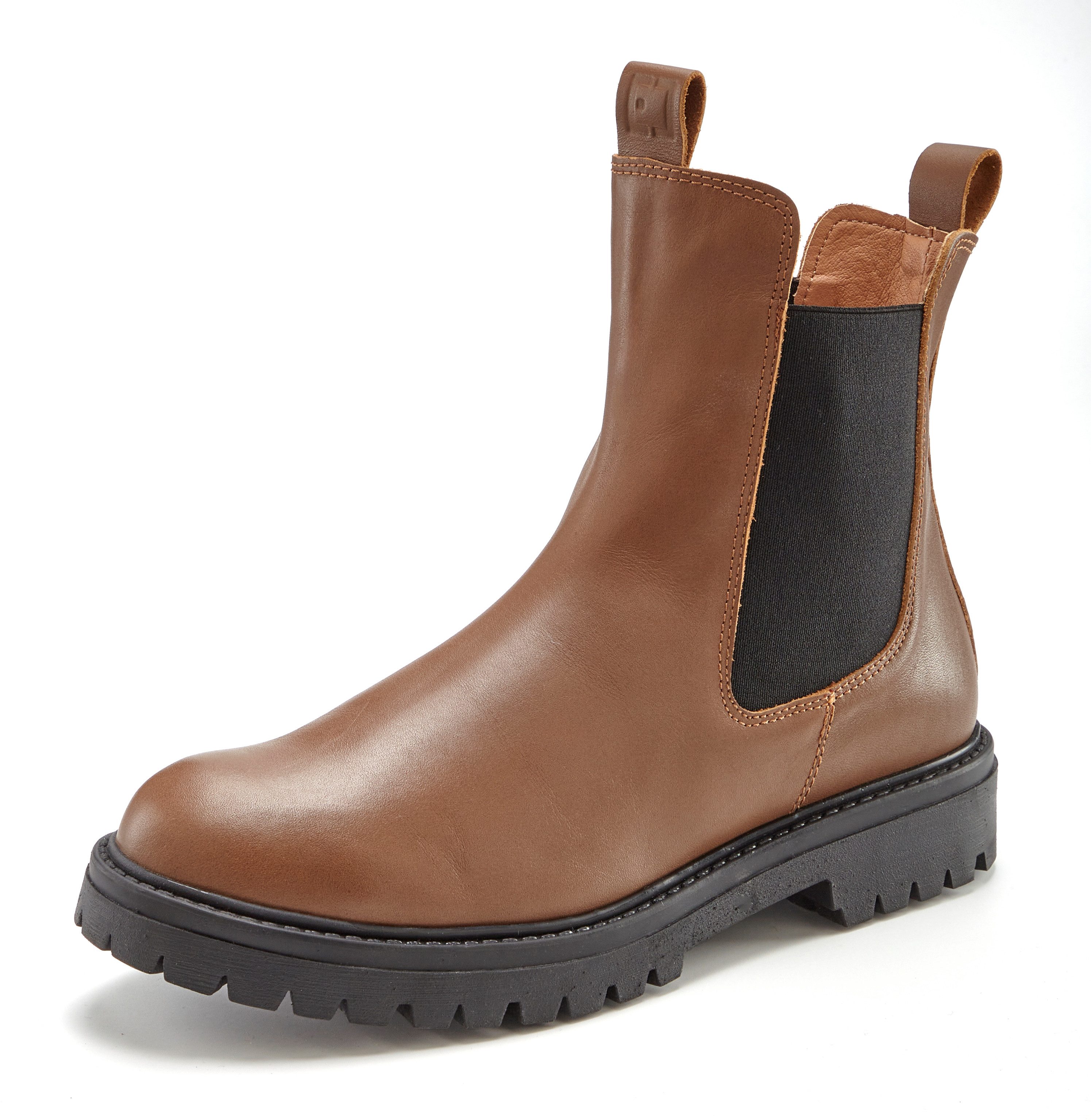 Elbsand Chelseaboots, Schlupfstiefel, Bikerboots, Sommerstiefelette Stiefelette aus Leder mit Stretch-Einsätzen, Lederstiefelette