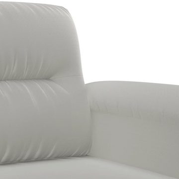 vidaXL Sofa 3-tlg. Sofagarnitur mit Kissen Hellgrau Mikrofasergewebe