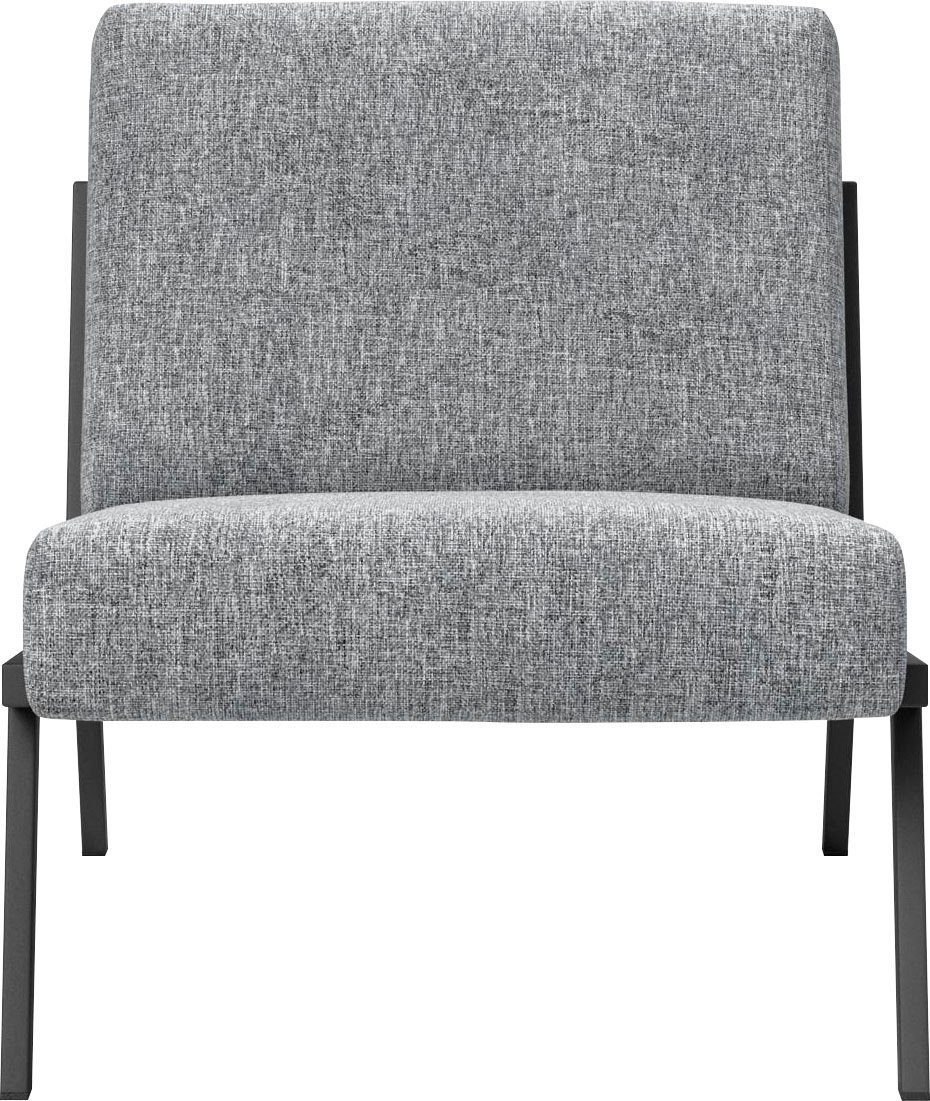 INNOVATION LIVING ™ Loungesessel Vikko Designsessel, bequem, Industriedesign, Industriedesign mit schwarzen Metallbeinen