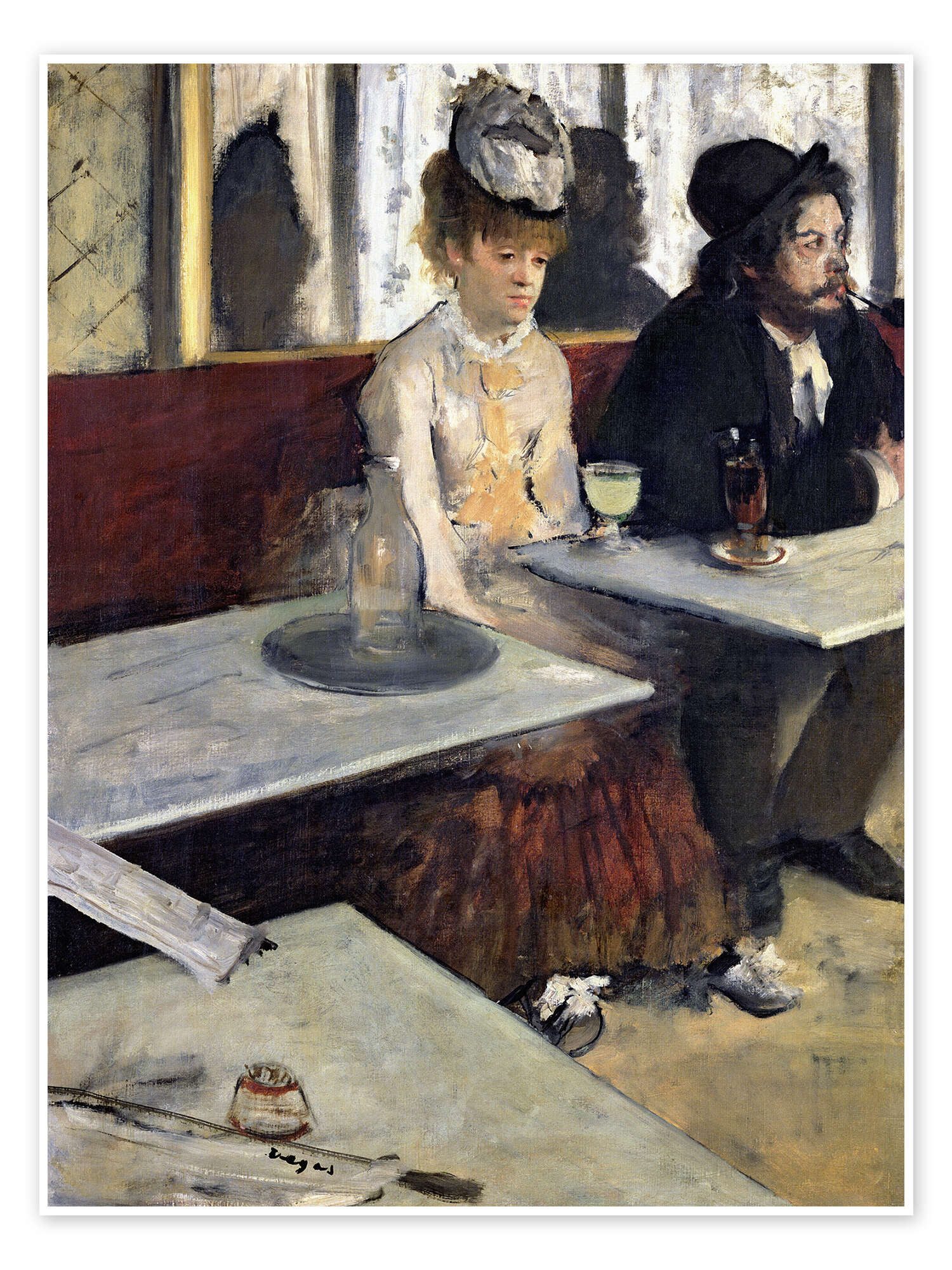 Posterlounge Wandbild Der Absinth, Edgar Degas, erhältlich als Poster, Leinwandbild, Wandsticker oder Acrylglasbild