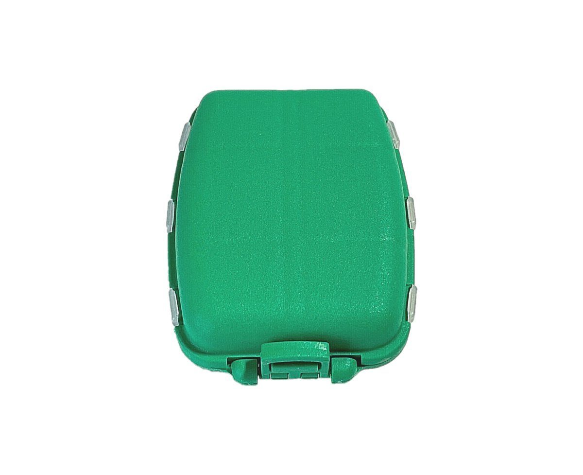 Anplast Angelkoffer Tackle Box S mit Magnet 12 Kammerbehälter lose Haken Wirbel Zubehörbox Grün