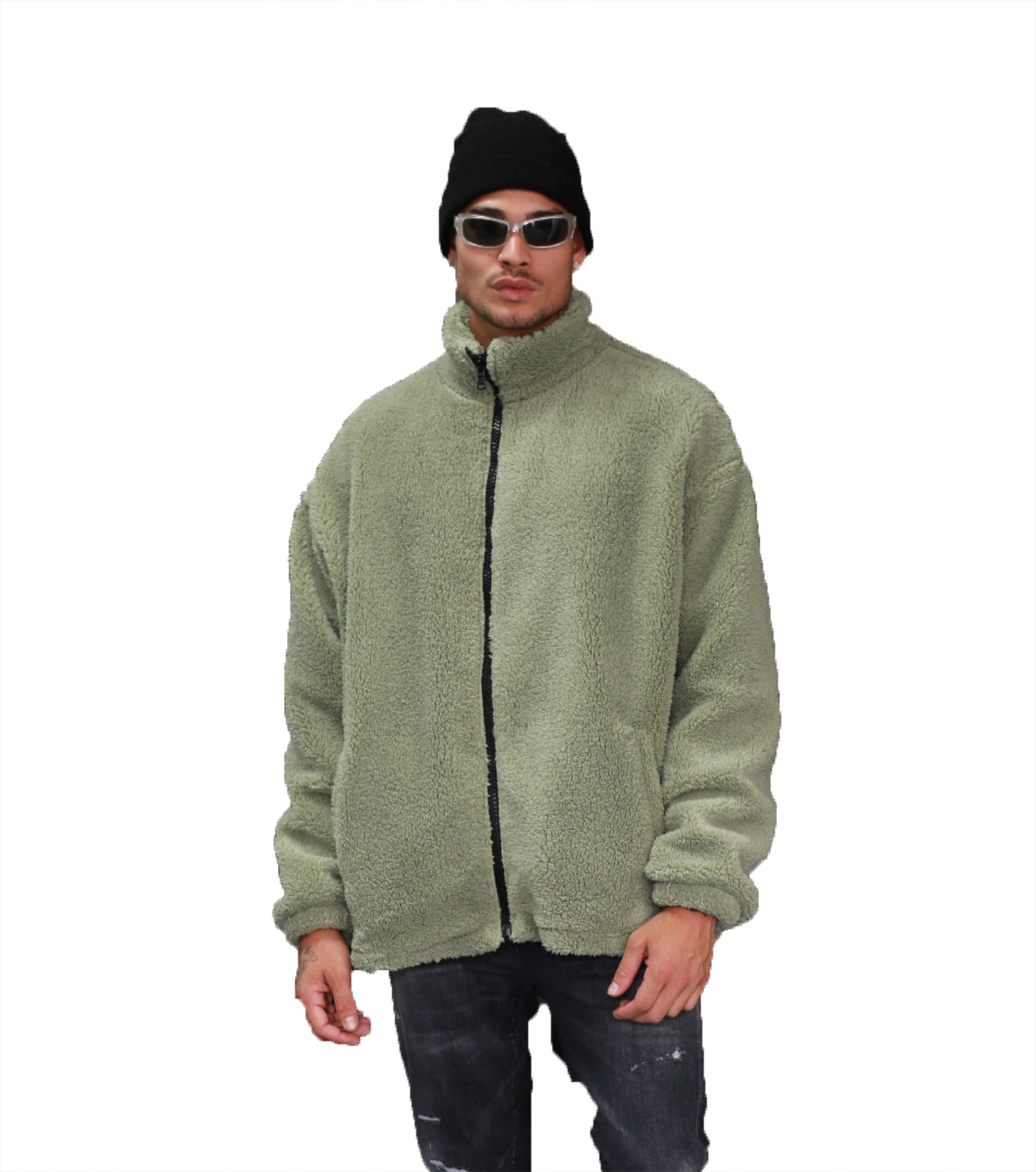 Hoodie Herren Plüsch-Sweatshirt mit Zipper, Slim Fit Outdoor Hoodie