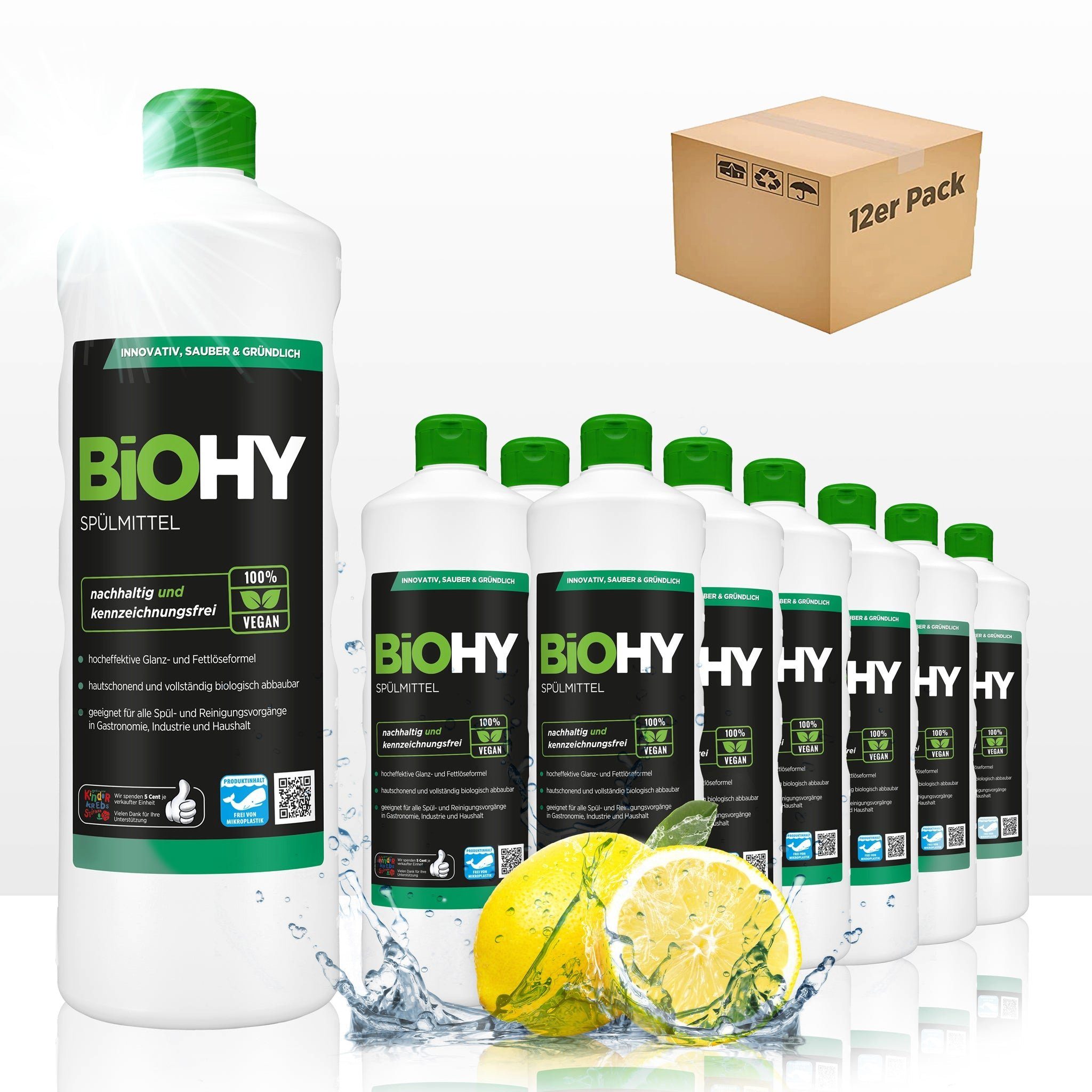 1 Spülmittel Flasche Geschirrspülmittel x 1 Liter (1-St) BiOHY