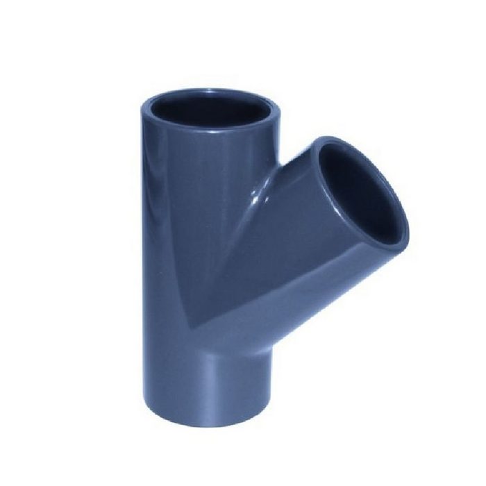 Cepex Wasserrohr Cepex PVC T-Stück 45° Ø 40 mm PN16 für PVC Rohrlei 40mm
