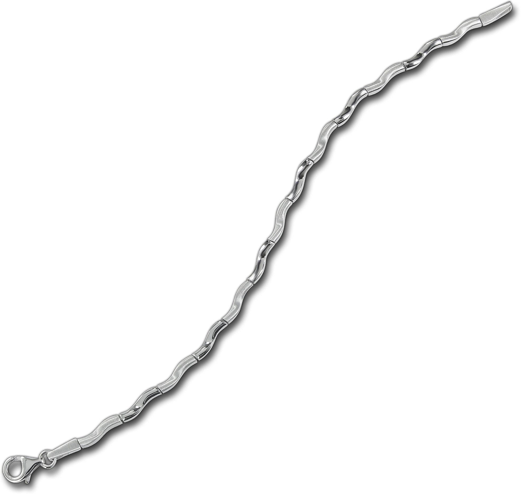 ca. 18,9cm, Armband Silber Balia (Welle) Damen Armband für 925 Silber (Armband), mattiert Balia Silberarmband