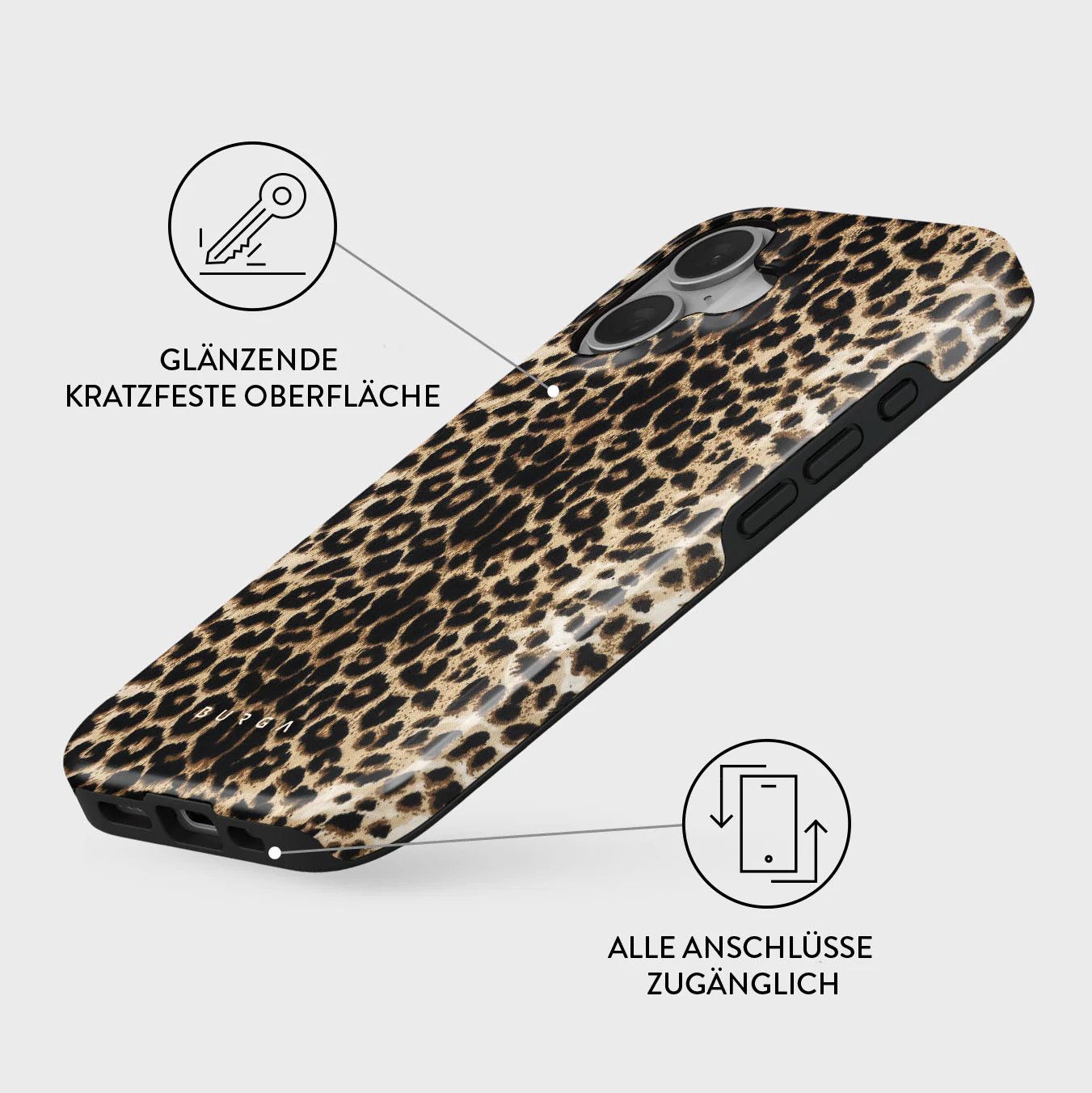BURGA Handyhülle BURGA Tough Hülle für Apple iPhone 16 mit MagSafe kompatibel 6,1 Zoll, Hardcase Backcover Stoßfest mit MagSafe kompatibel Apple iPhone 16