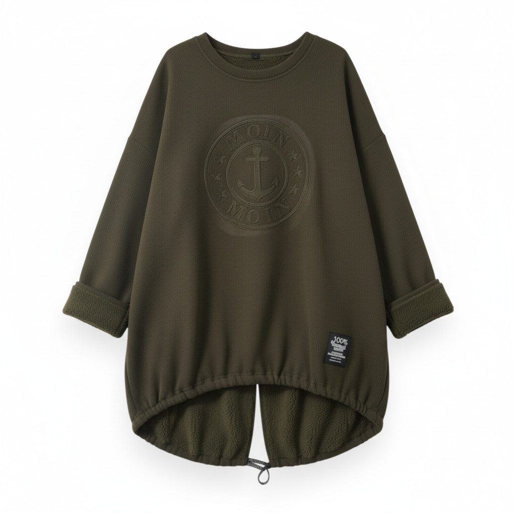 OriginalYou Longpullover Kuschelig weicher Damen Longpullover mit Ankerdruc günstig online kaufen