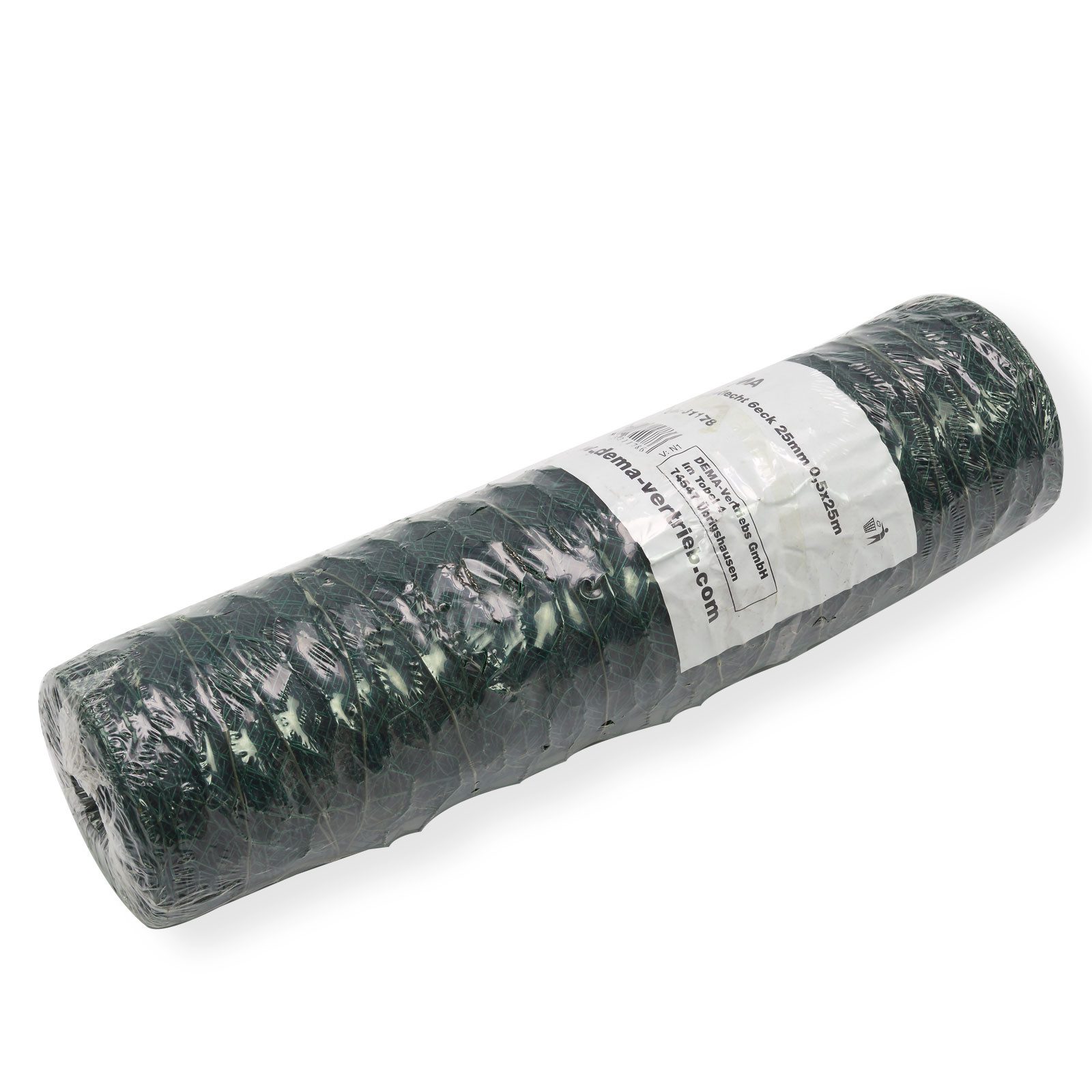 DEMA Hasendraht Drahtgeflecht 6eck 25mm 0,5x25m grün