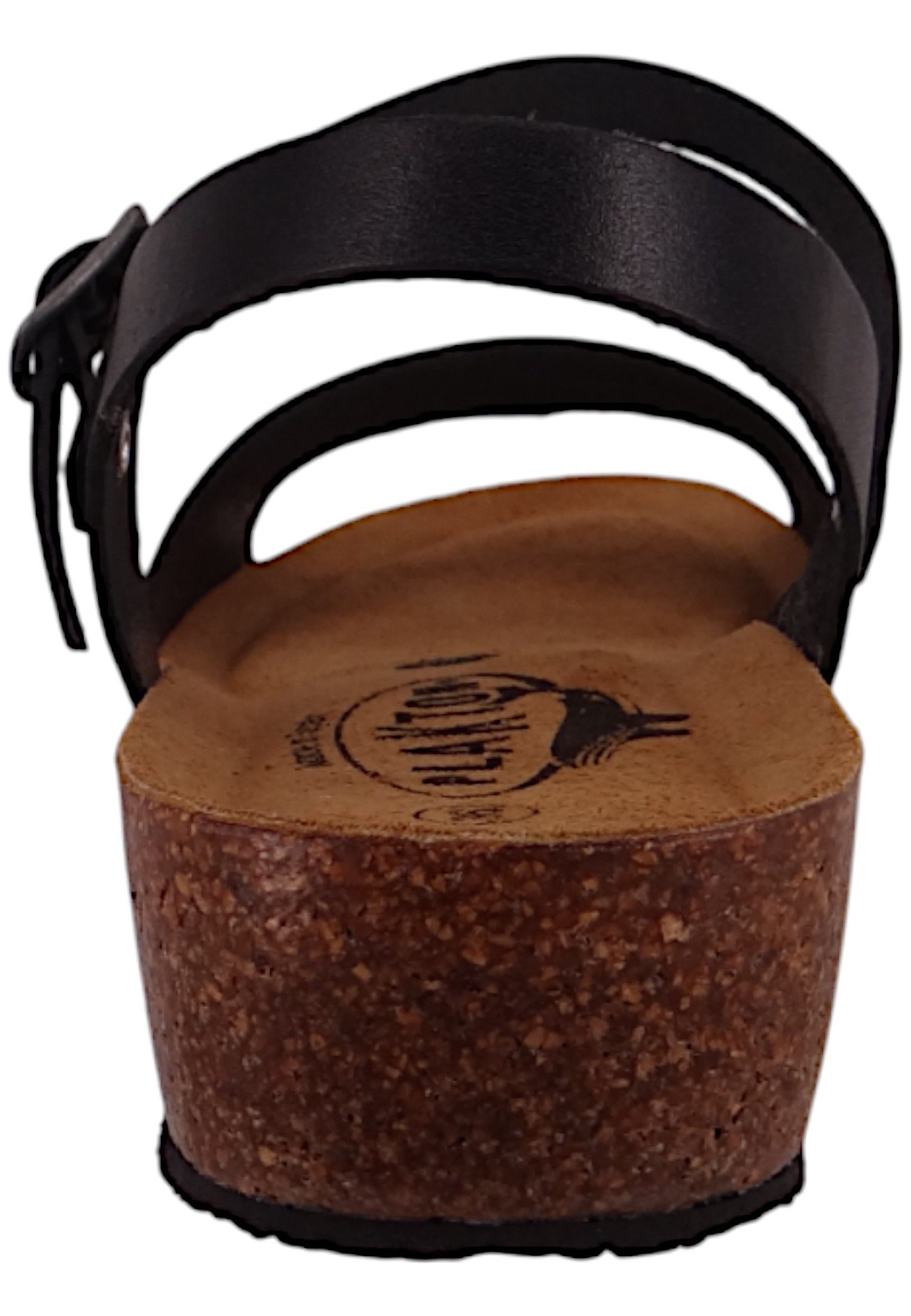 Plakton 775896 NOW Vaquetilla Wedge/Keil Negro Sandale