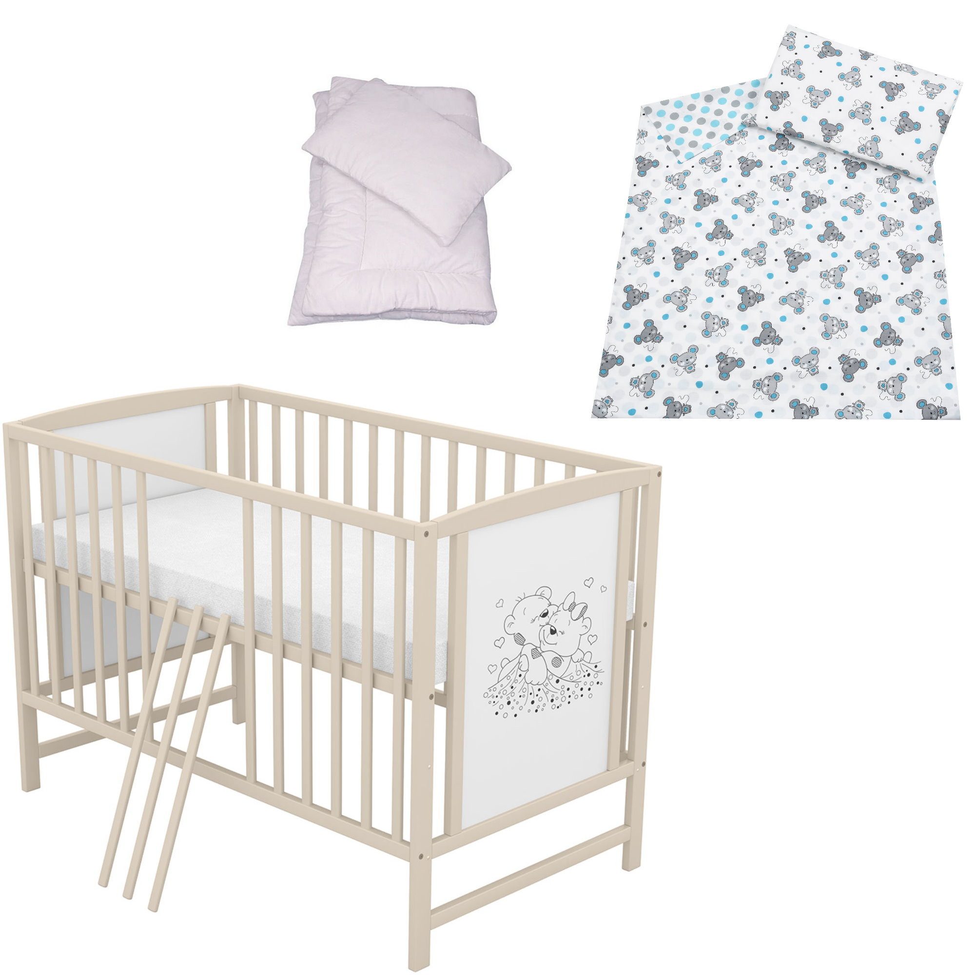 Komplettbett Babybett Mia Komplettset