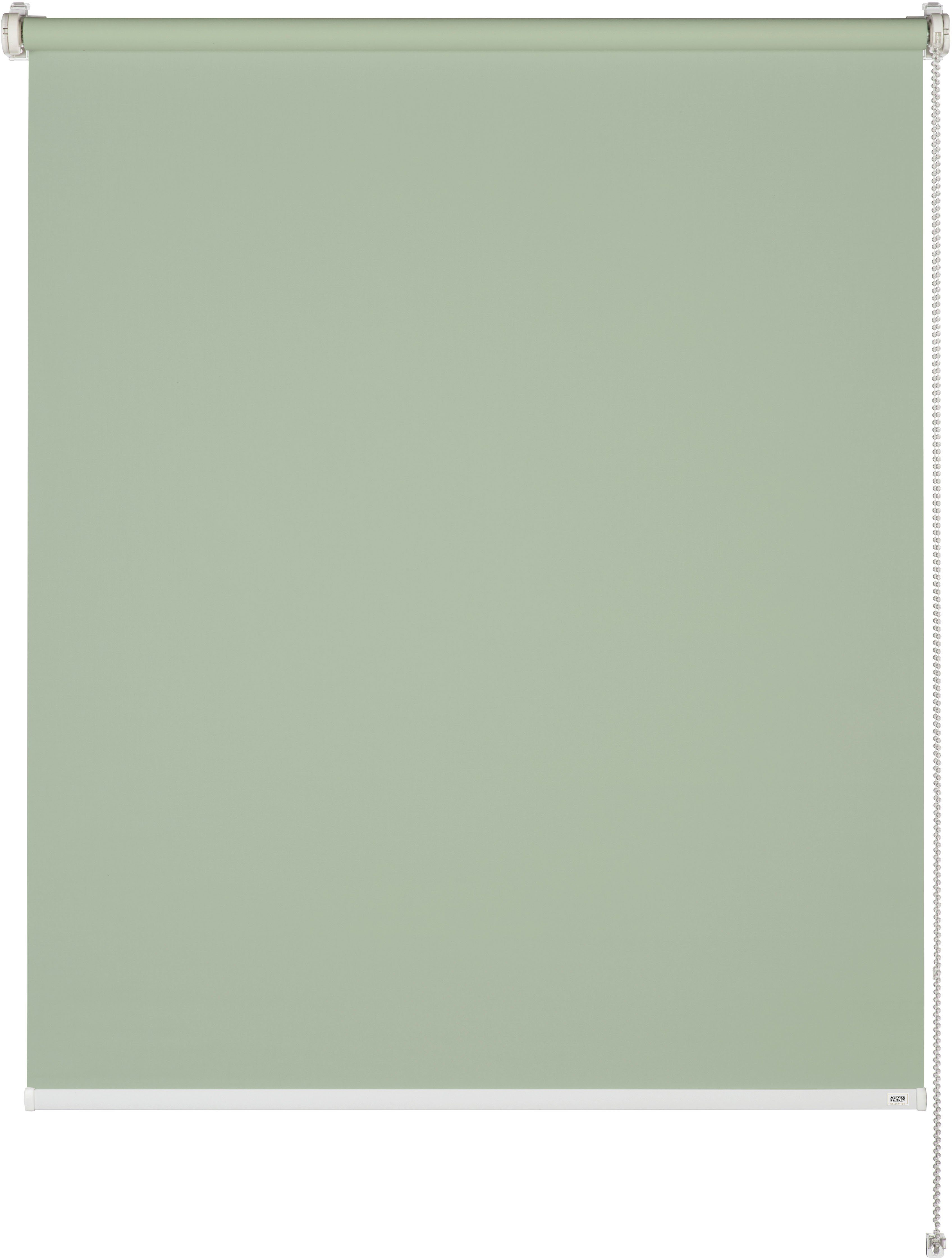 Seitenzugrollo Tageslichtrollo Tizia, SCHÖNER WOHNEN grün LAMINAT, blickdicht