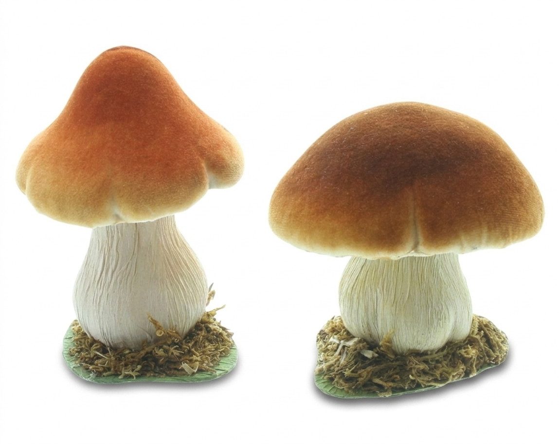 Home-trends24.de Dekofigur Steinpilz Pilz Herbst Deko Pilze Figur Dekofigur samtig 2er-Set (2 St)