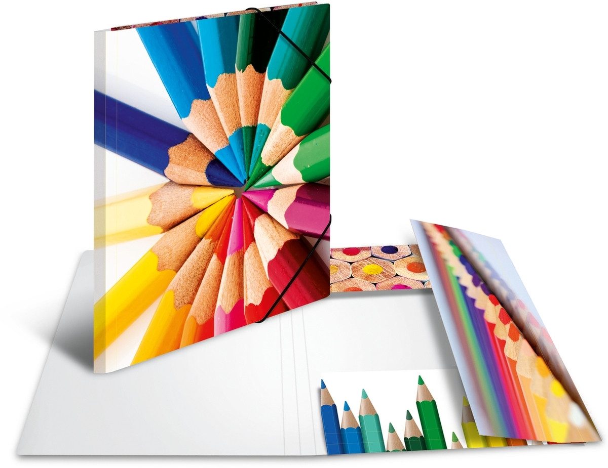 HERMA Fächermappe Sammelmappe A4 Pappe Stifte (3 Stück)