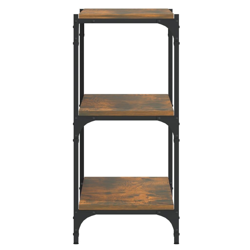 Räuchereiche cm Bücherregal und furnicato Stahl 100x33x70,5 Holzwerkstoff