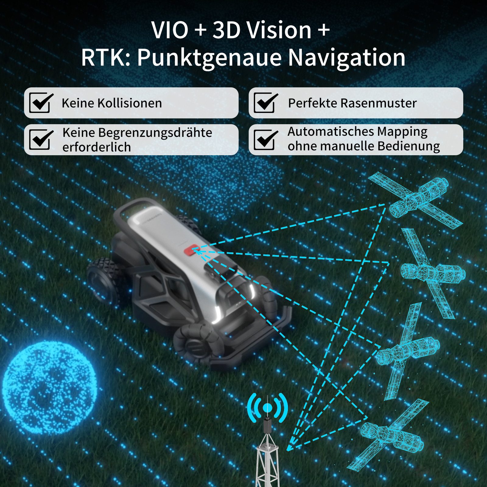 airseekers Rasenmähroboter Tron Roboter-Rasenmäher mit Müheloses günstig online kaufen