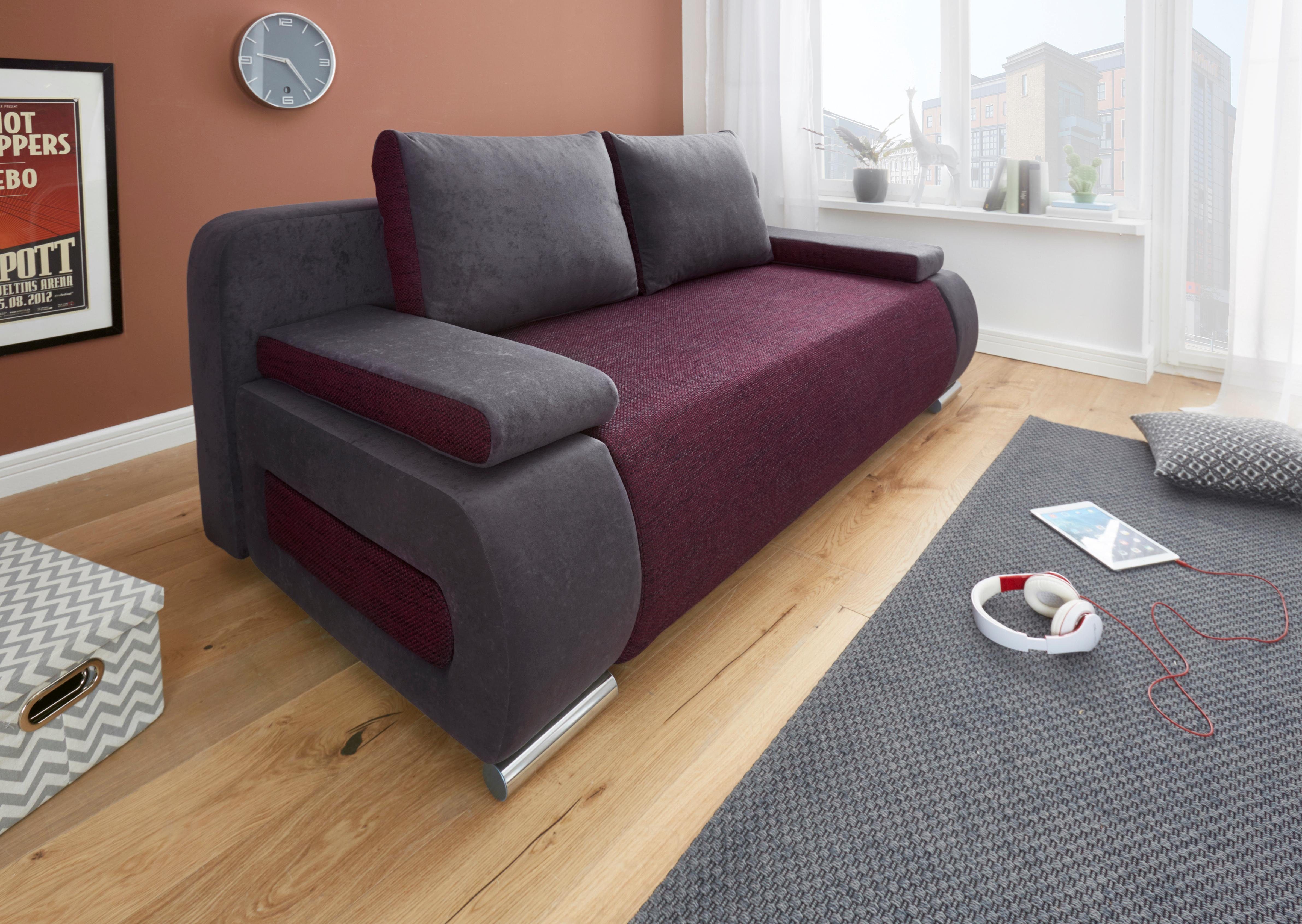 COLLECTION AB Schlafsofa Moritz, mit Bettfunktion und Bettkasten, komfortabler Federkern