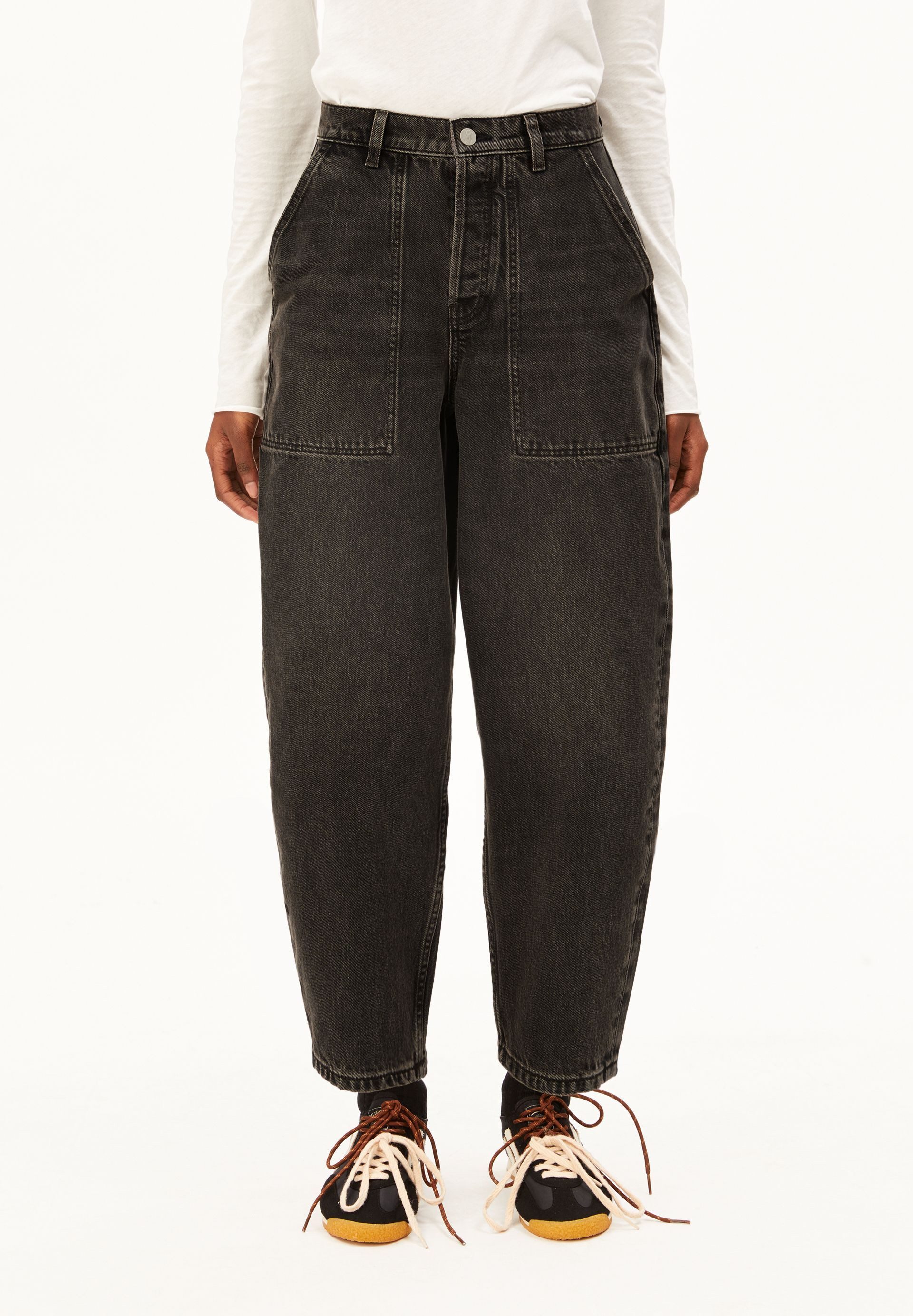 Armedangels Weite Jeans BAARLY HIGH WORKER BARREL (Non-Stretch, Loose Fit) High waist