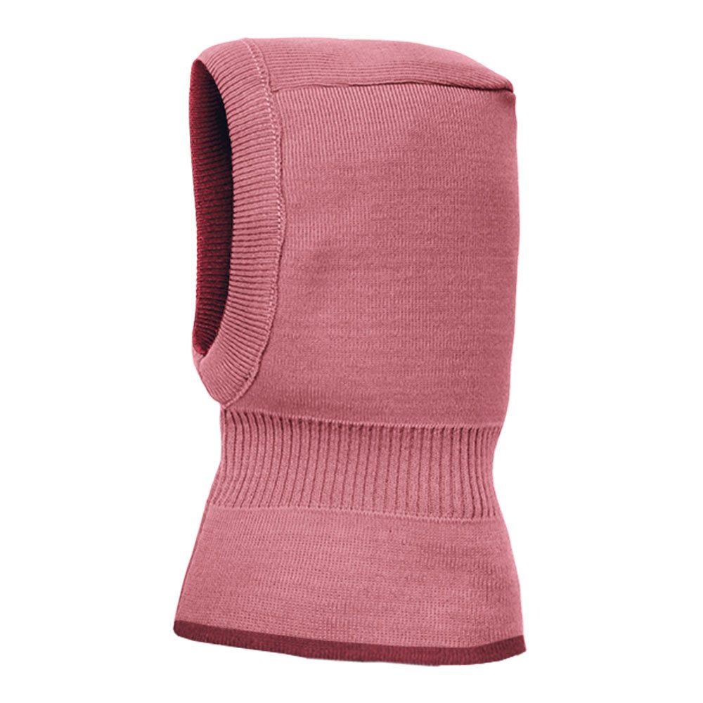 MAXIMO Wendemütze reine Merinowolle, reversible, doppelt gestrickt, Ausgenähtes Halsteil