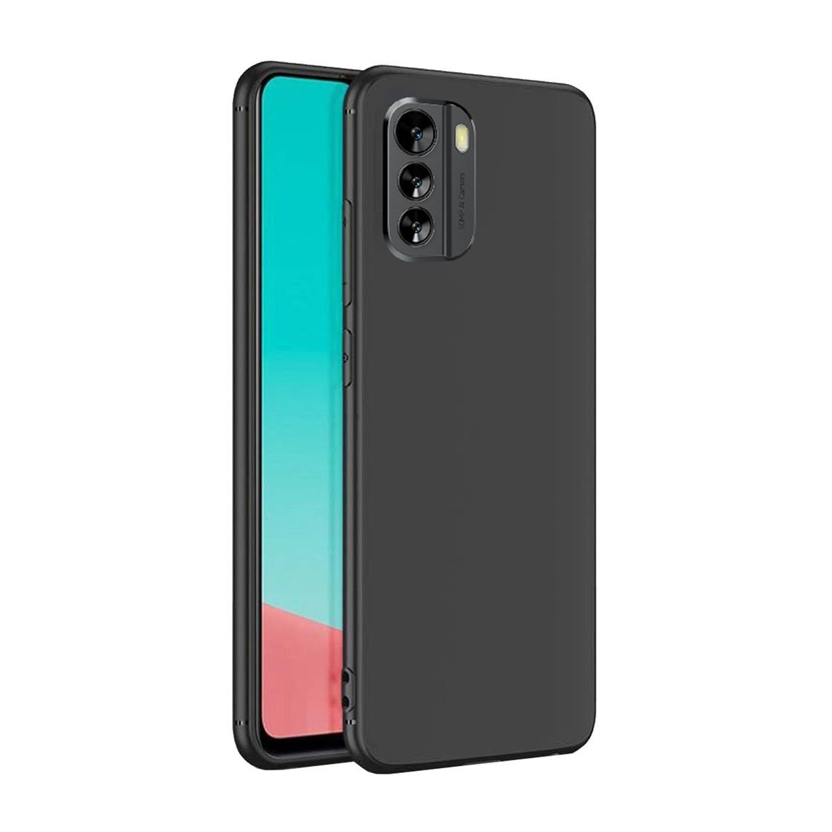 Wigento Handyhülle AUSWAHL Für Nokia G60 Silikon Case TPU Transparent und oder 0,26 H9 Glas Handy Tasche Hülle Schutz Cover