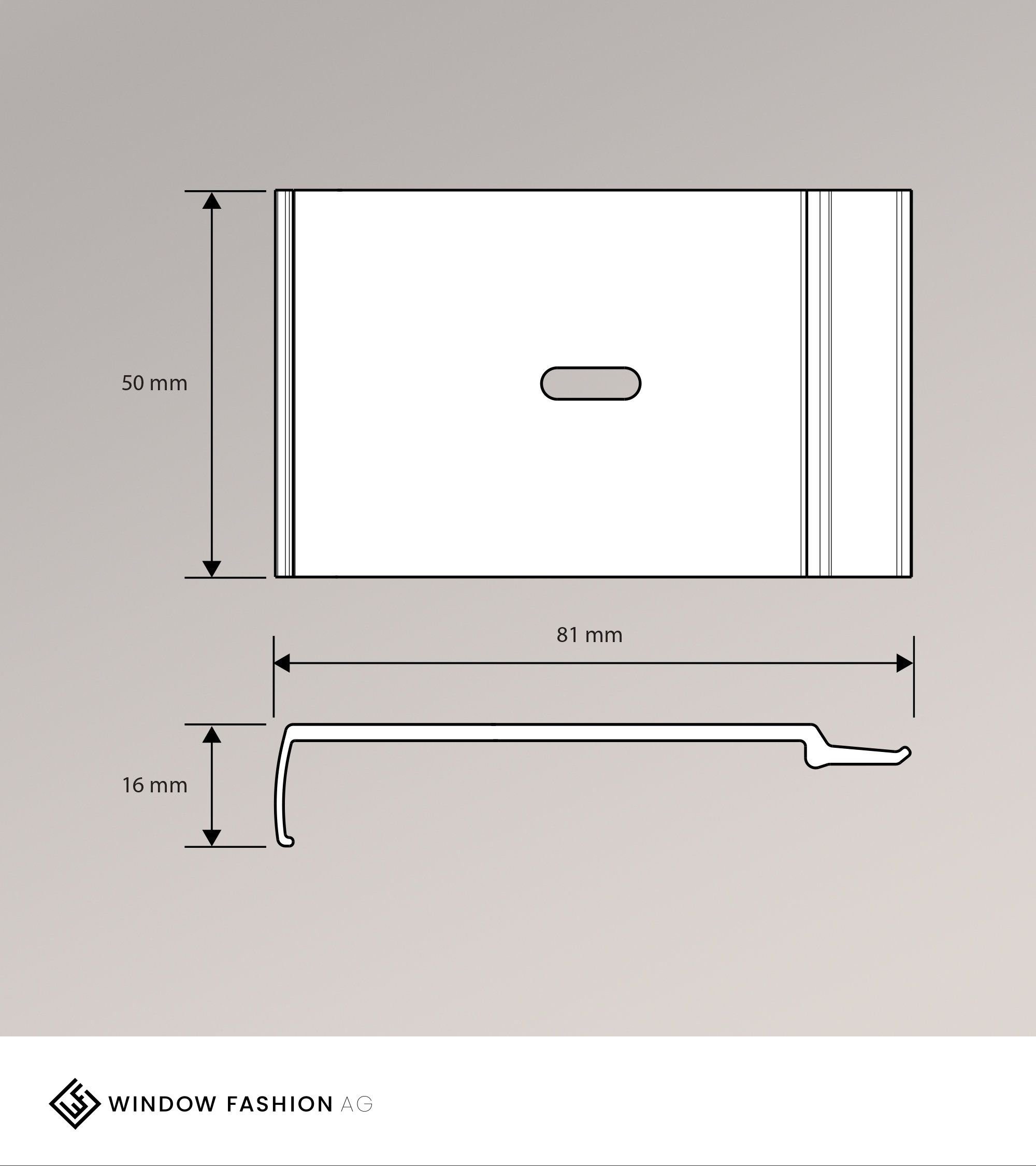 Gardinenbefestigungen Ersatzteile Verbindungsclip HxB (1-St), AG, FASHION WINDOW 5-spurig, weiß 16x50mm