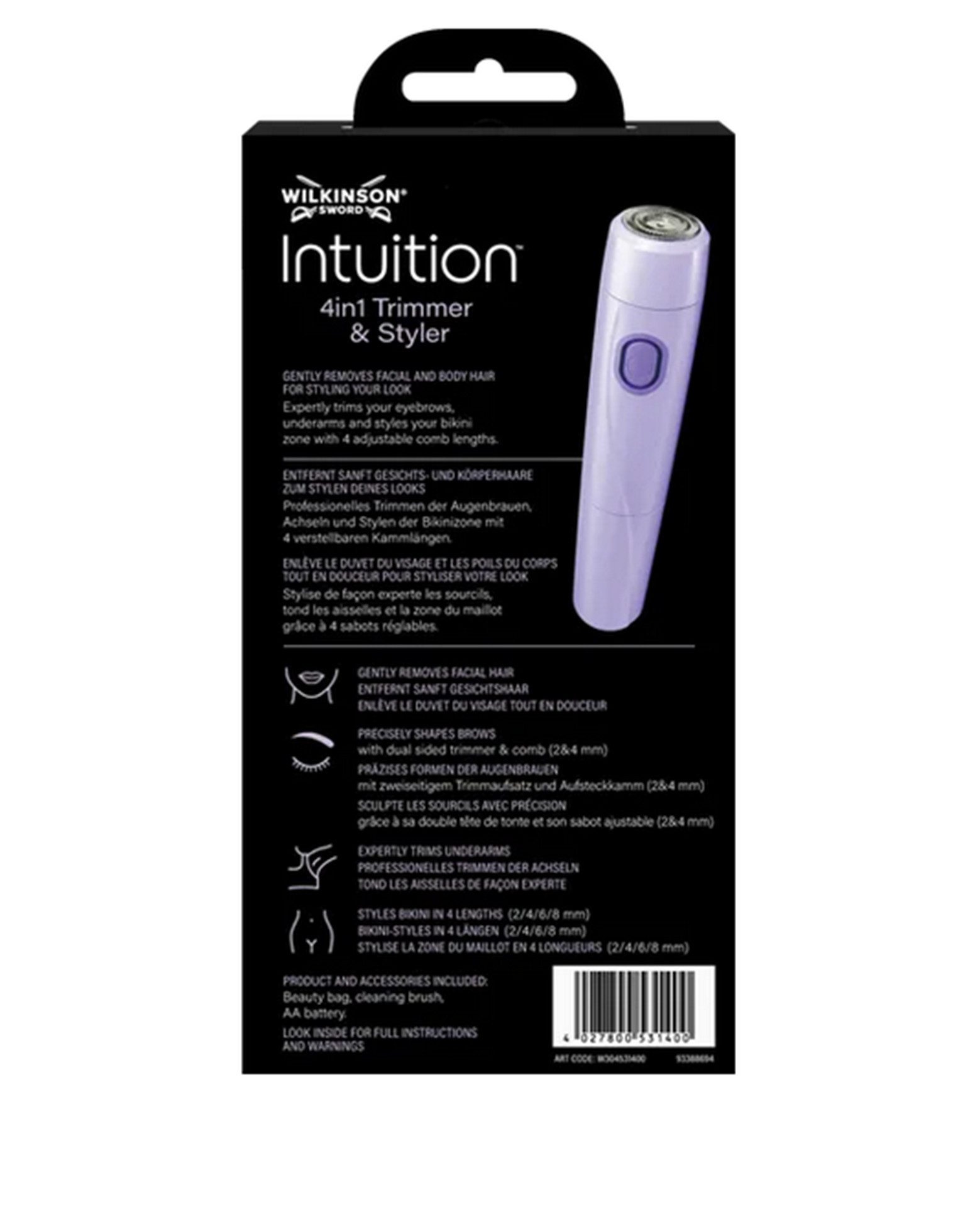 Wilkinson Körperrasierer intuition, 4-tlg.