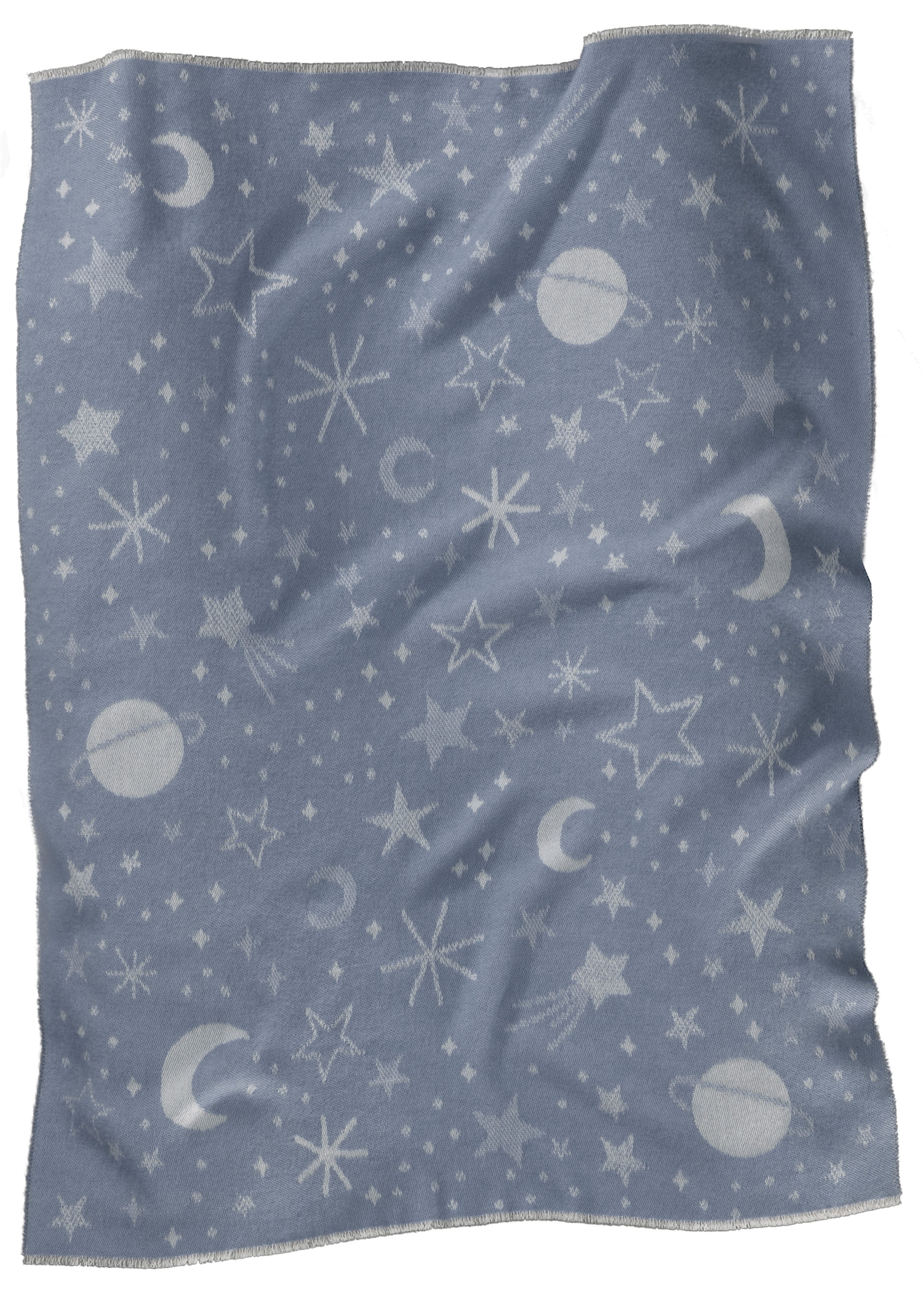 Babydecke Babydecke Universe, Biederlack, 75 x 100, mit kurzen Fransen