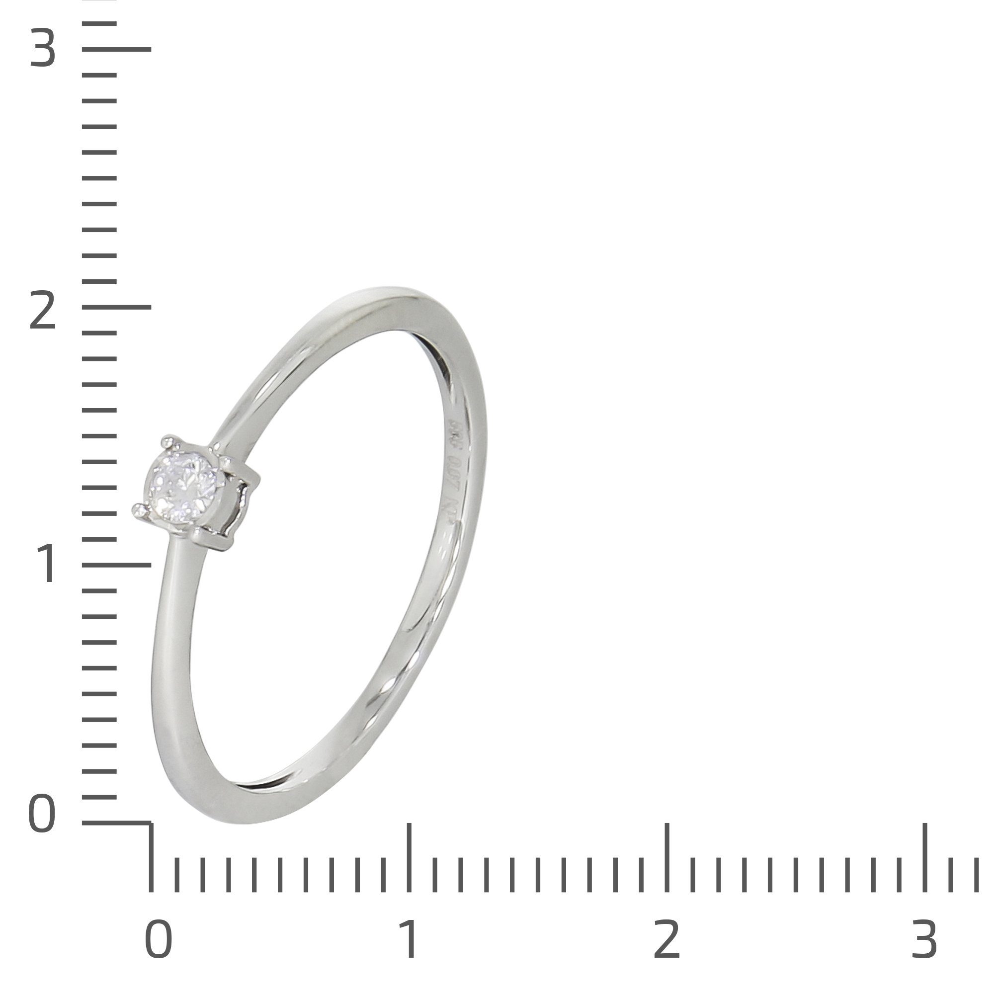 Diamonds Brillant 585/- K. Fingerring Ellen 0,066ct. by Weißgold