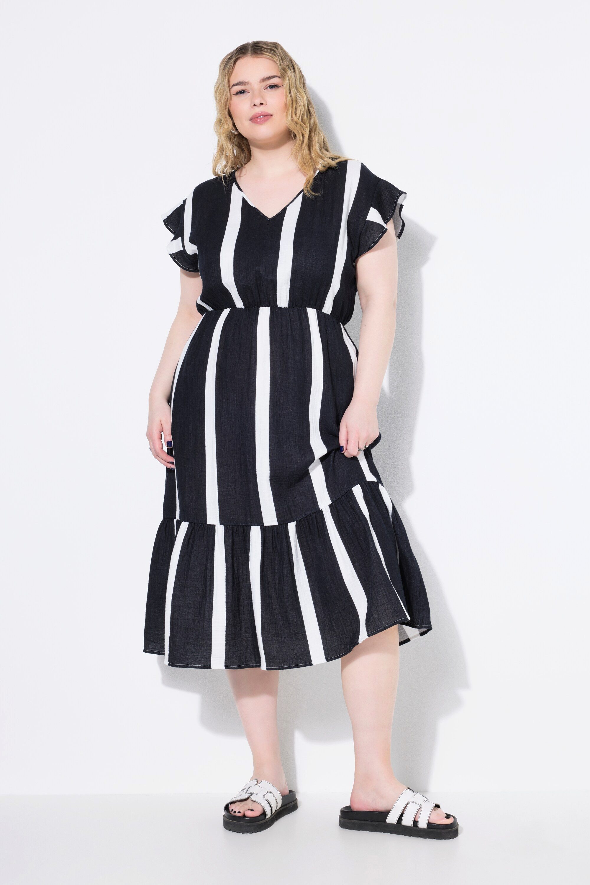 Studio Untold Midikleid Midikleid A-Line Musselin günstig online kaufen