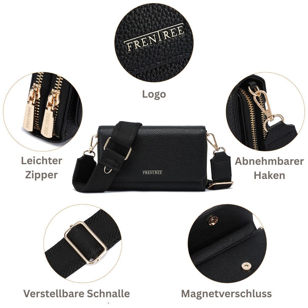 Frentree Umhängetasche Damen klein Handytasche Crossbody Bag Portemonnaie S günstig online kaufen