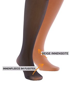 Nur Die Feinstrumpfhose Warm & Transparent mit wärmendem Innenfleece - 20 DEN Optik Für warme Beine