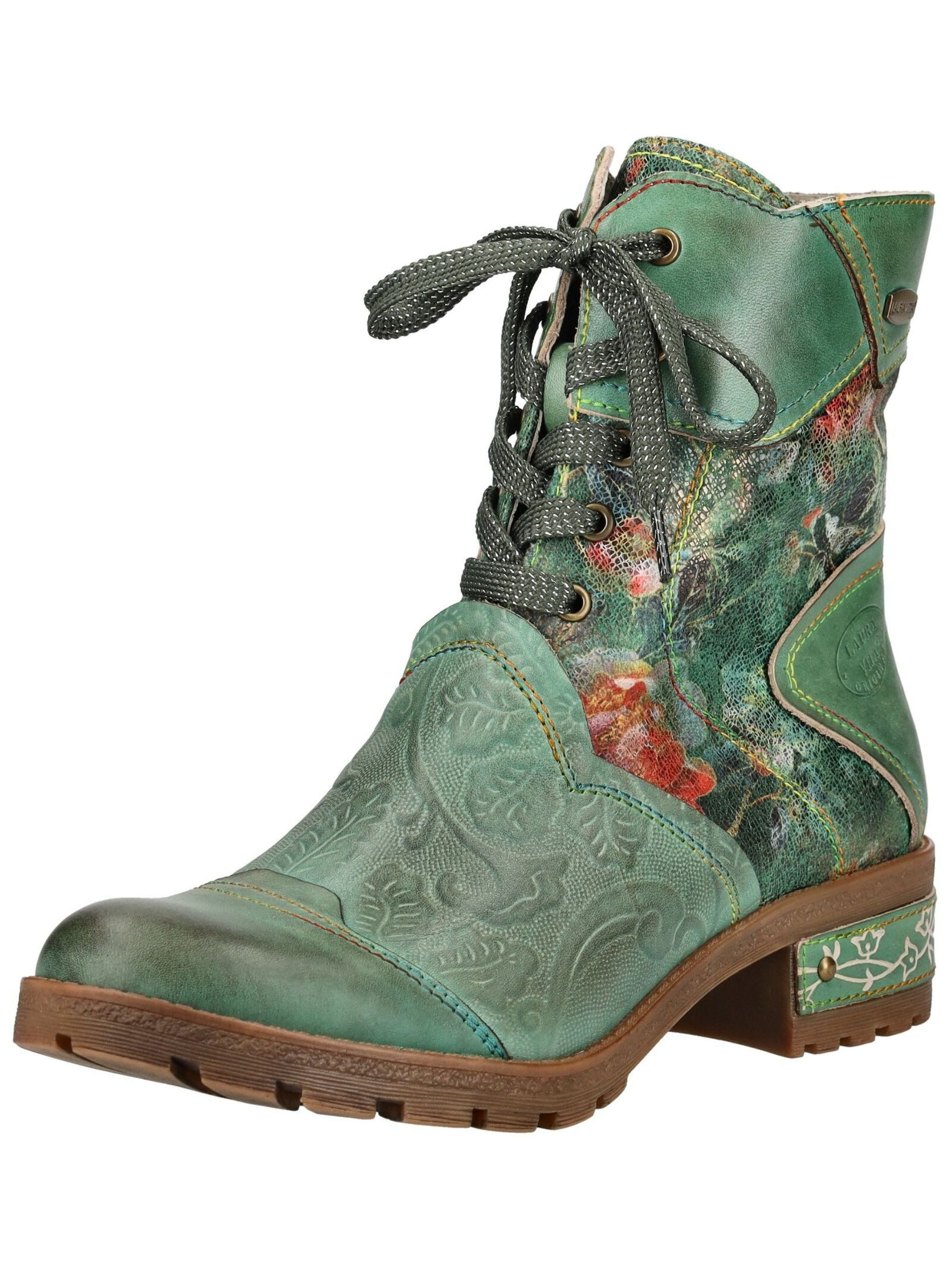 LAURA VITA Stiefelette Lederimitat/Textil Schnürstiefelette günstig online kaufen