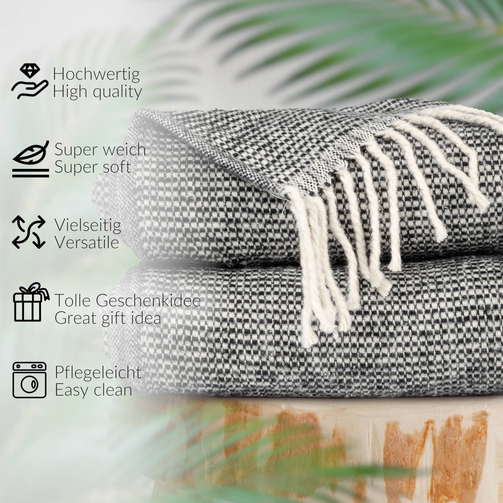 Plaid Emma Kuscheldecke Tagesdecke hochwertige Reisedecke günstig online kaufen
