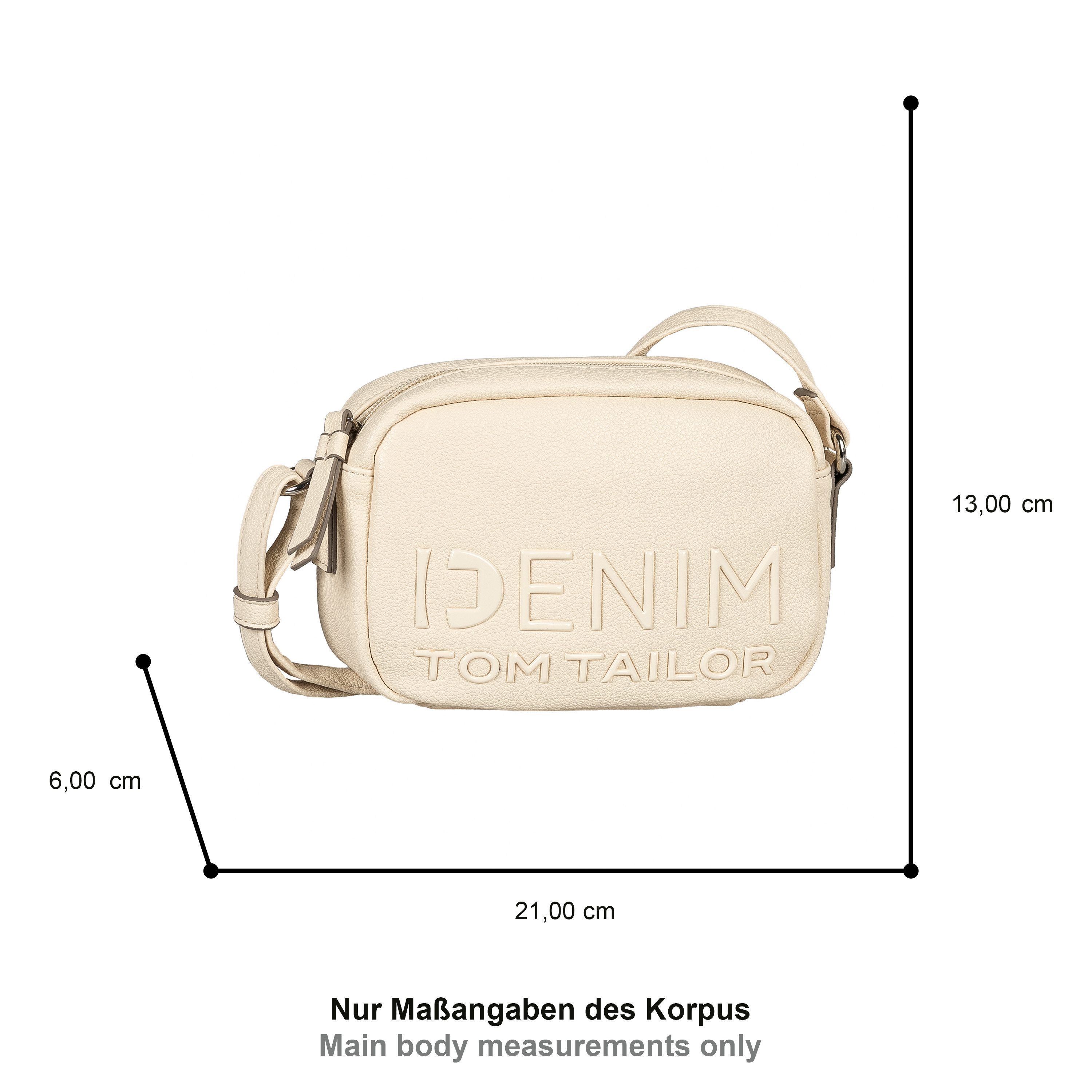 TOM TAILOR Denim Handtasche Aveline, Damen Umhängetasche, Schultertasche mit glänzendem 3D-Logo