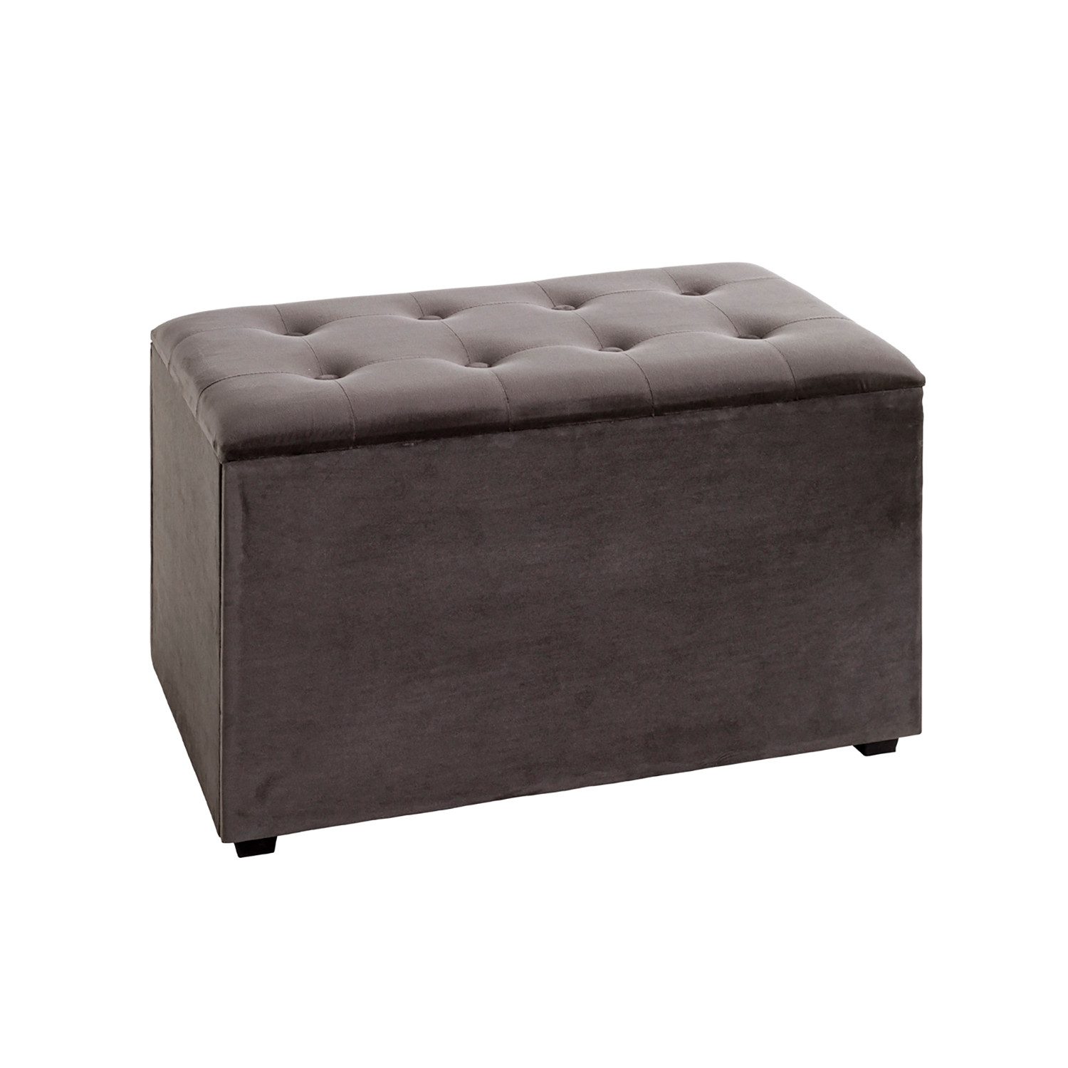 HAKU Sitztruhe Truhe - anthrazit - MDF, Textilgewebe - H. 42cm x B. 65cm - Sitzbank (1xSitztruhe, Deckelbank - Truhenbank), Banktruhe - Truhenbank - Sitzkiste - Kistenbank