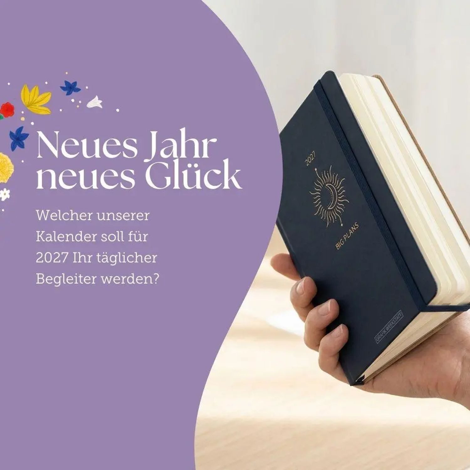 Grafik Werkstatt Taschenkalender Terminplaner A5 Premium 2027 Bunt