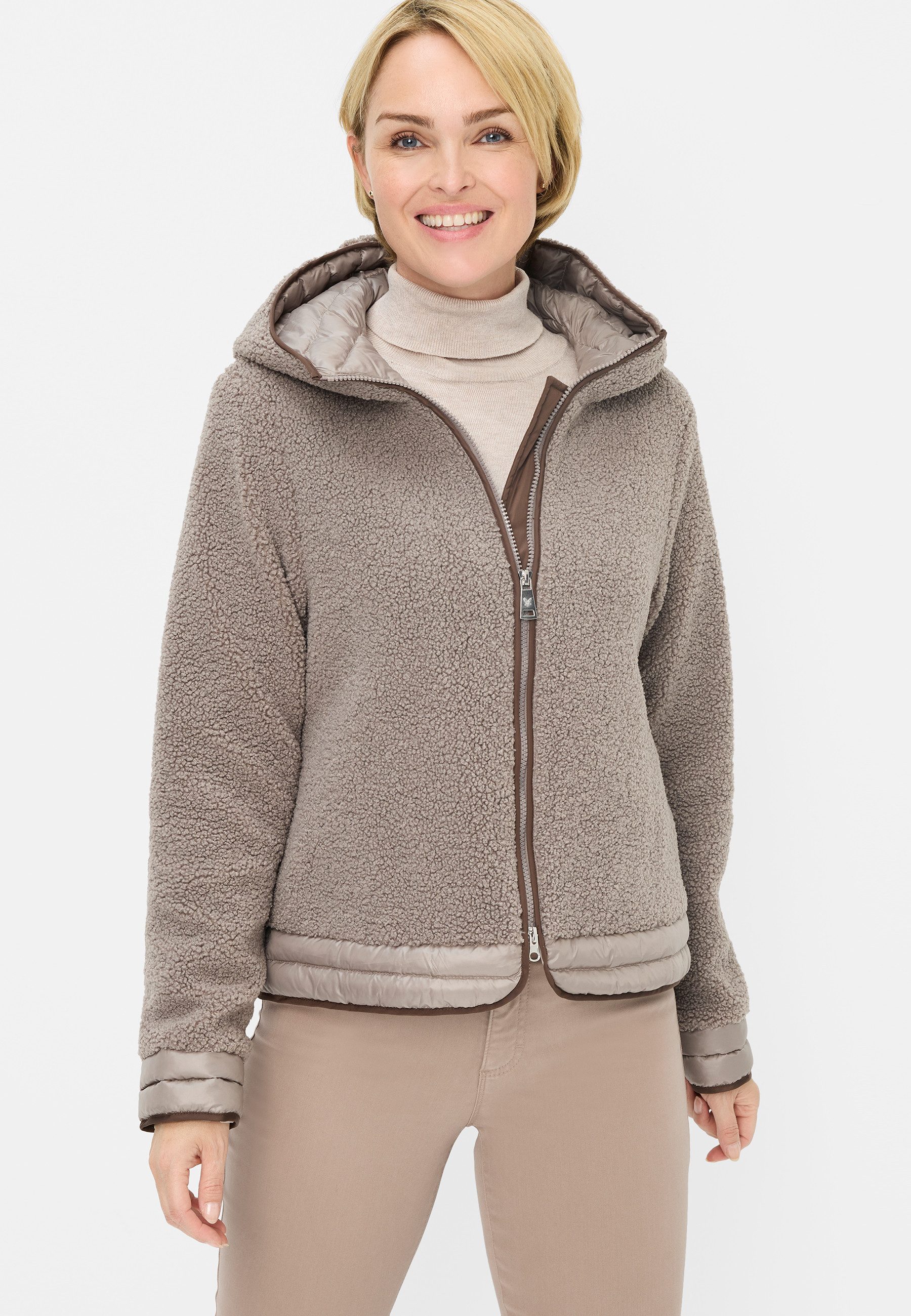 Fuchs Schmitt Plüschjacke Plüschjacke Mit Rundhalsausschnitt günstig online kaufen