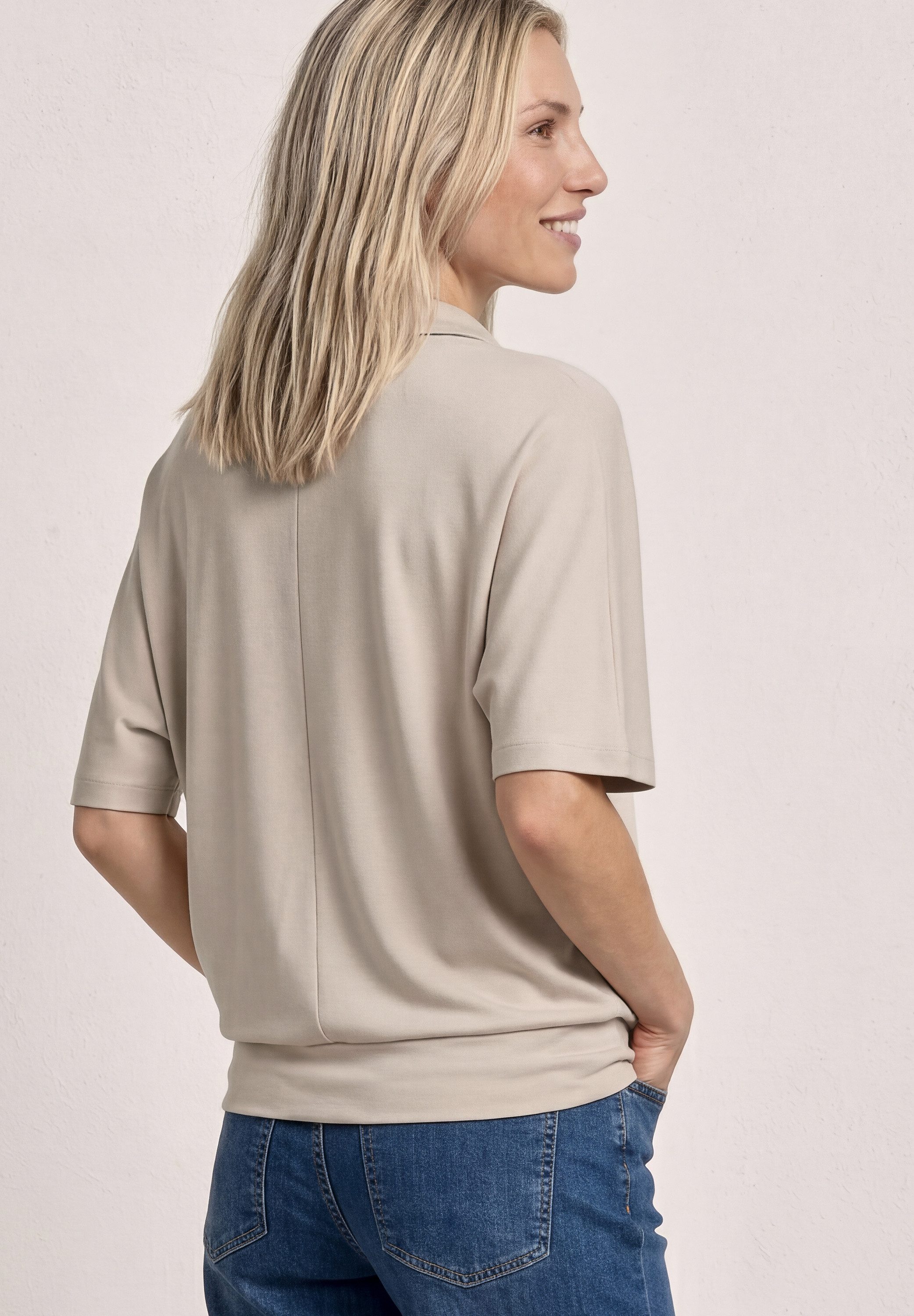 STREET ONE Poloshirt Sommershirt mit breitem elastischem Bund – Bild 2 von 5