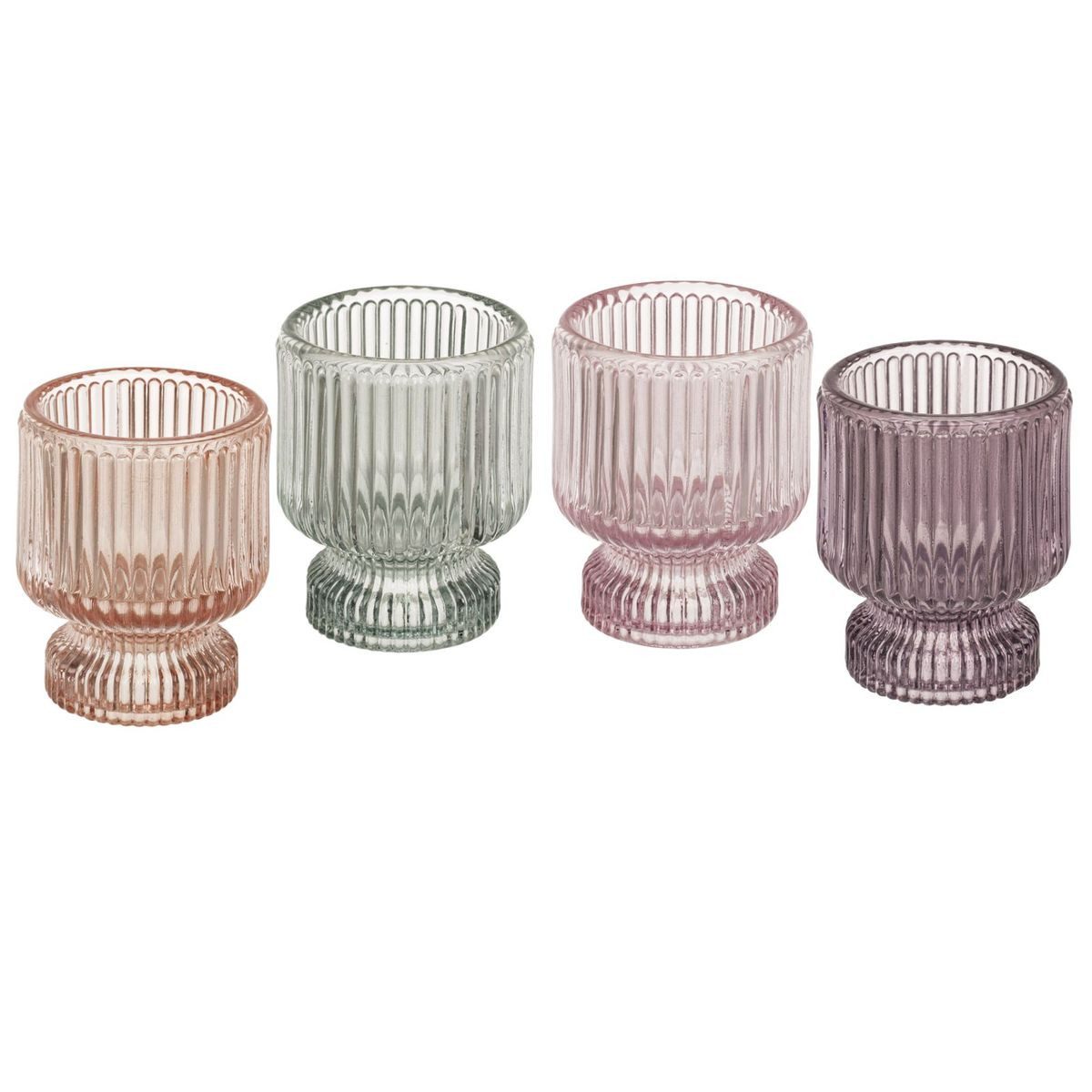 Out of the Blue Kerzenständer Kerzenhalter Glas 2in1 Stabkerzen und Teelichter, 2-in-1 – Für Stabkerzen & Teelichter