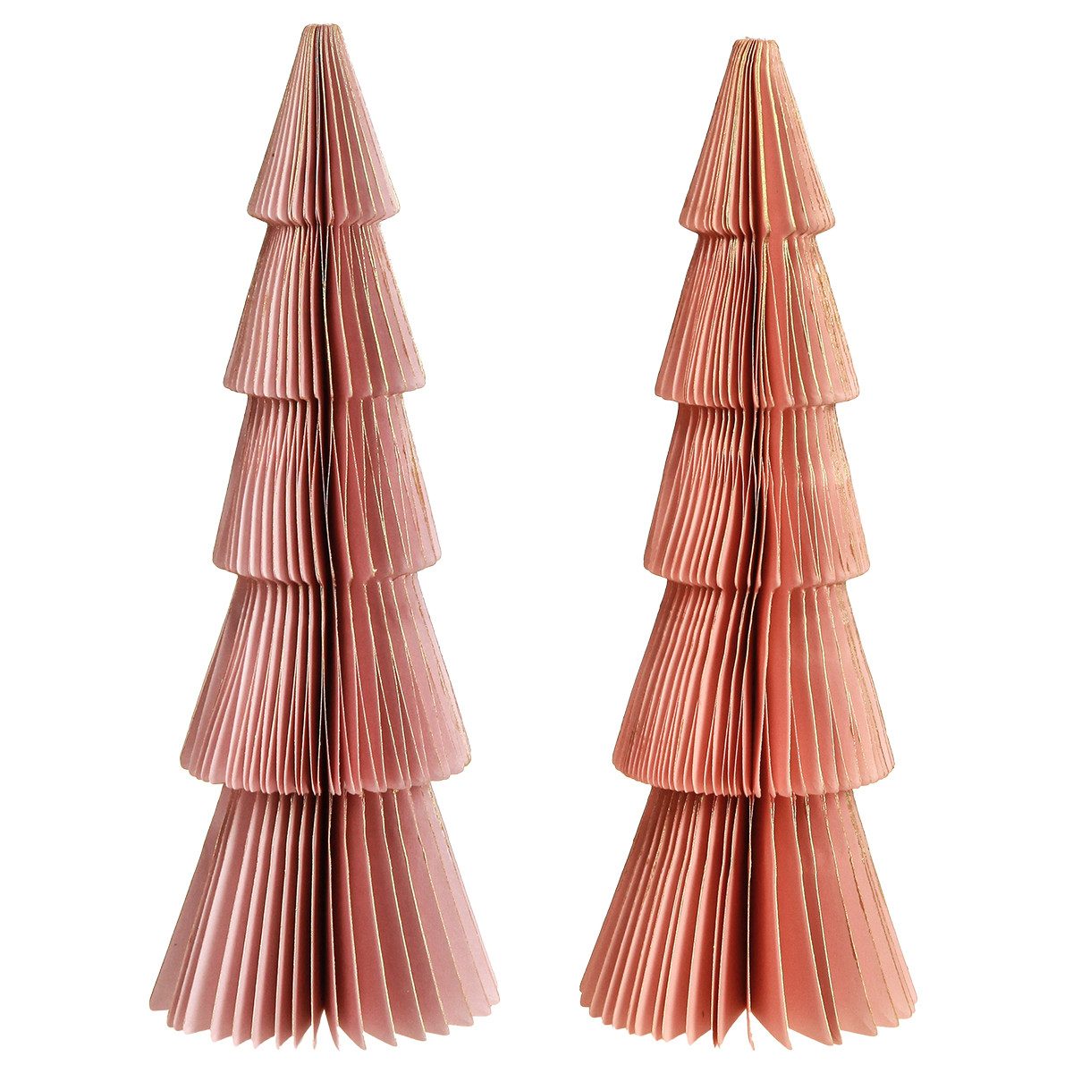 Florists Products Weihnachtsmann Tischdeko Tannenbaum Wabenpapier Apricot Gold 30cm 2er Set, 2 Stück