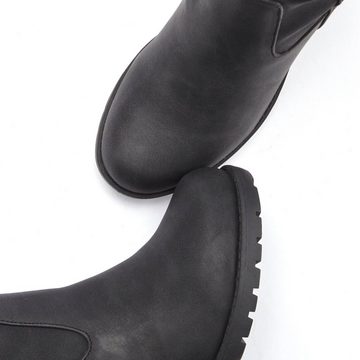 LASCANA Weitschaftstiefel Stiefel, Stiefelette, langer Stiefel, Blockabsatz, Cowboy Stil VEGAN