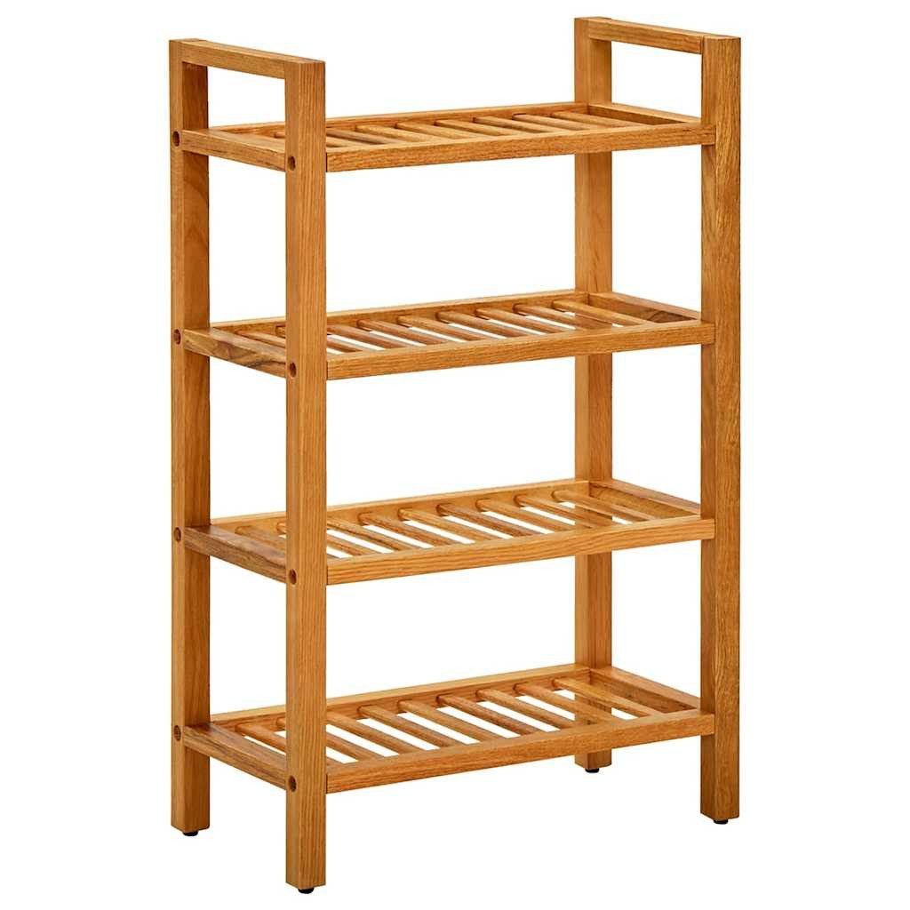 furnicato Schuhregal Massivholz 50 x 27 x 80 cm, 1-tlg., Stabiler Schuh-Organizer mit Griffen und Ablagen für deinen Flur